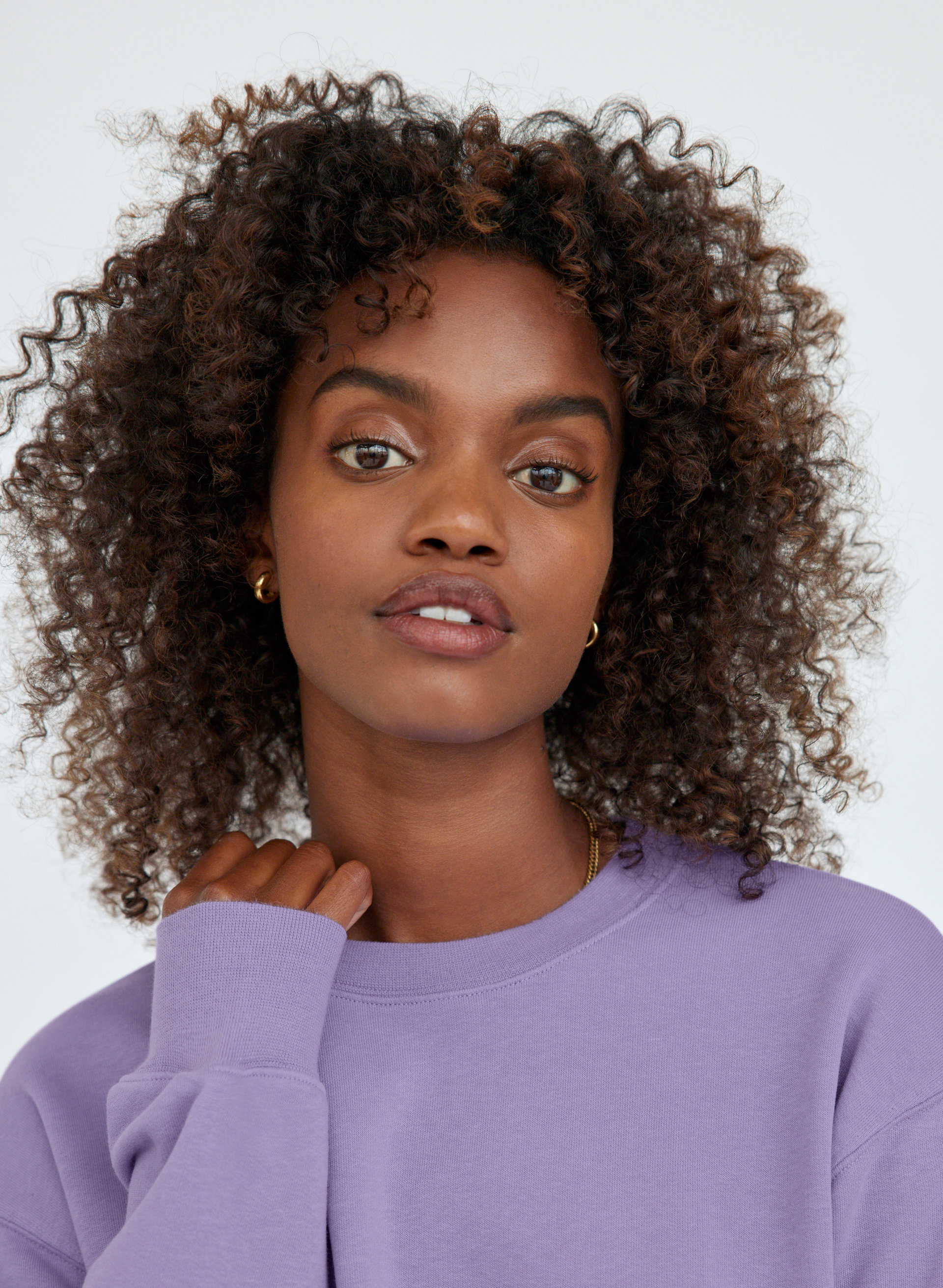 Airy Fleece Boyfriend Cropped Sweatshirt