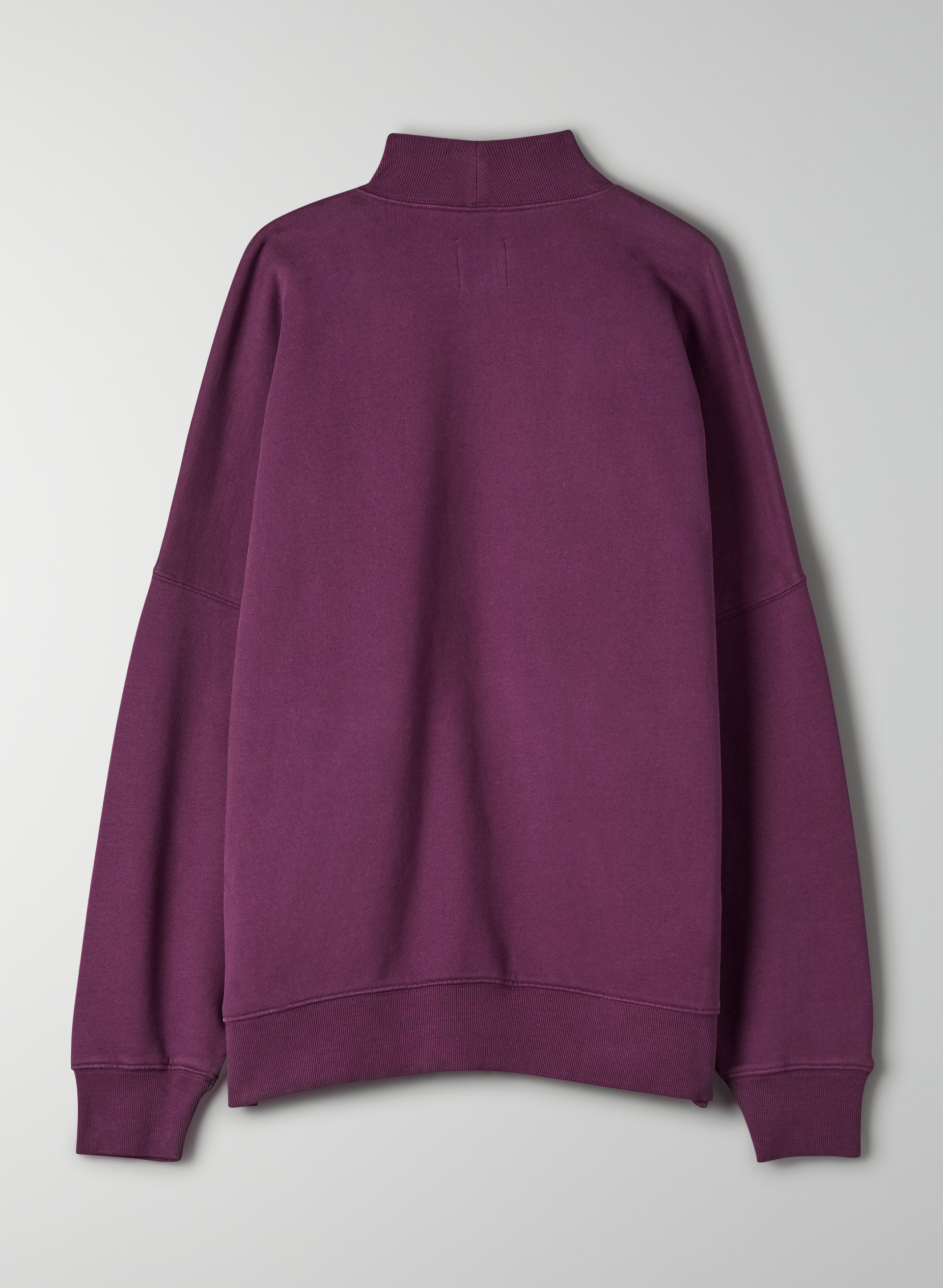 Cozy Fleece Boyfriend Mock Sweatshirt