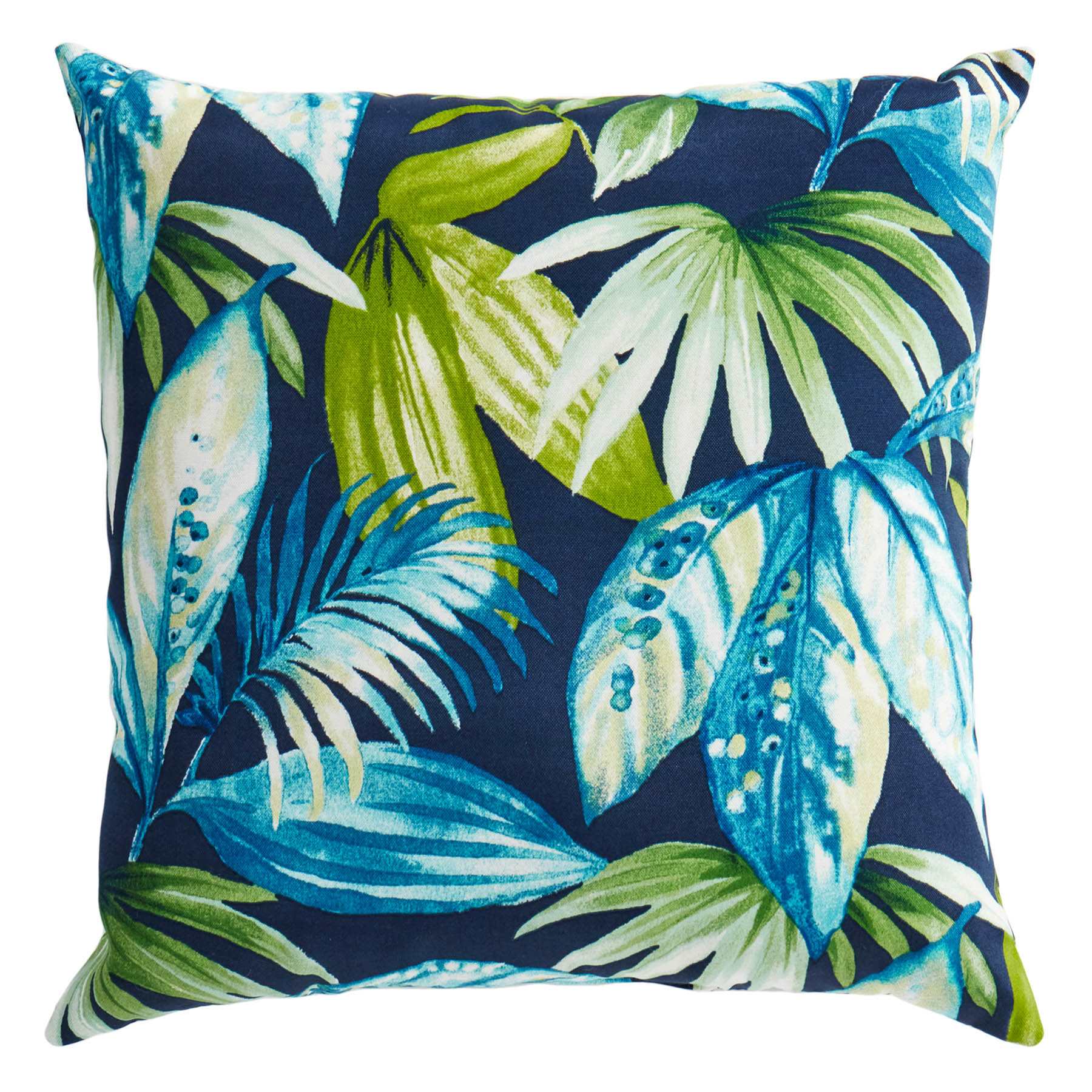 Seneca Navy Blue Oversized Square Outdoor Throw Pillow, 20"