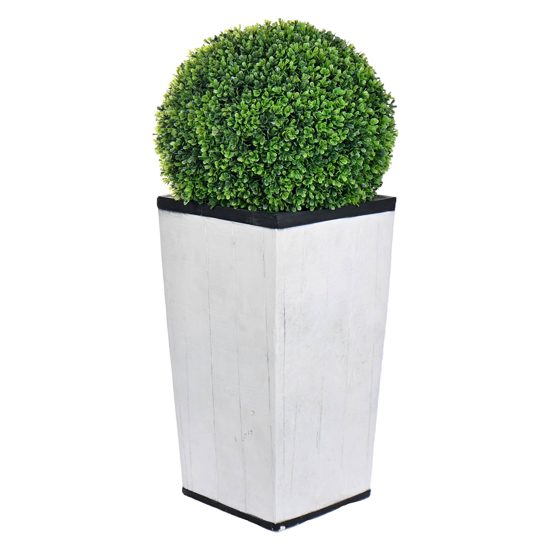Topiary Ball in Grey Pot, 34"