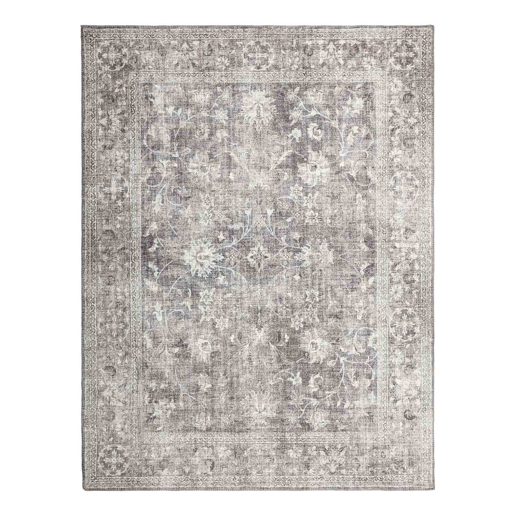 (B844) Honeybloom Vintage Distressed Medallion Accent Rug, 27x45