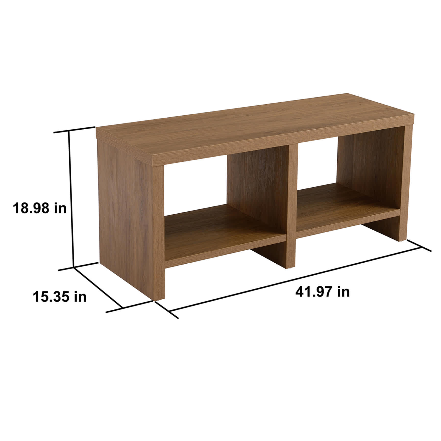 Hazel Cube Storage Bench - Rustic Natural Finish