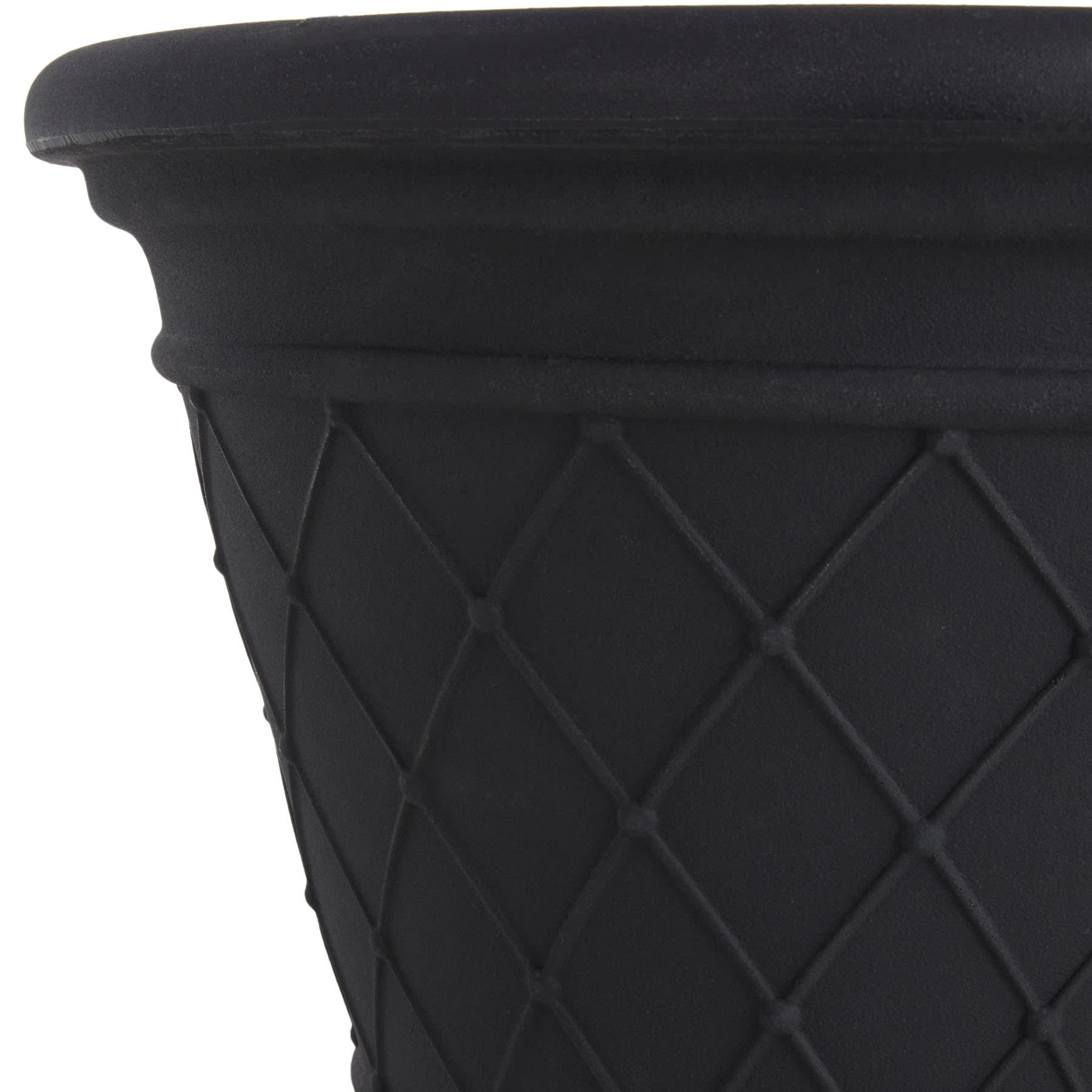 Diamante Black Outdoor Planter, Large
