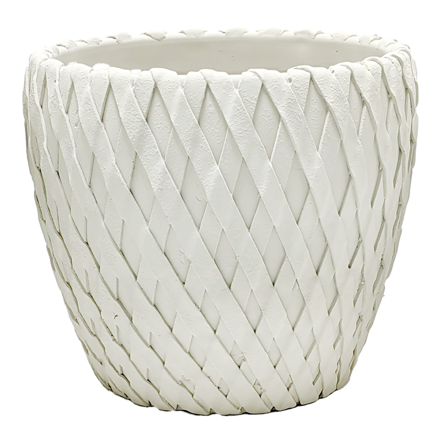 Honeybloom Indoor Lattice Cement Planter, Large