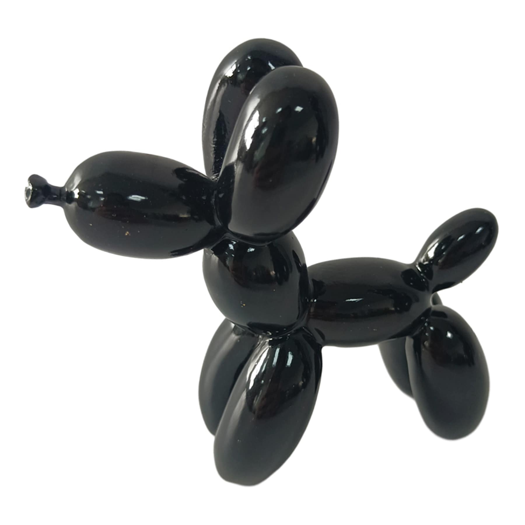 Crosby St. Black Balloon Dog Outdoor Garden Statue, Small