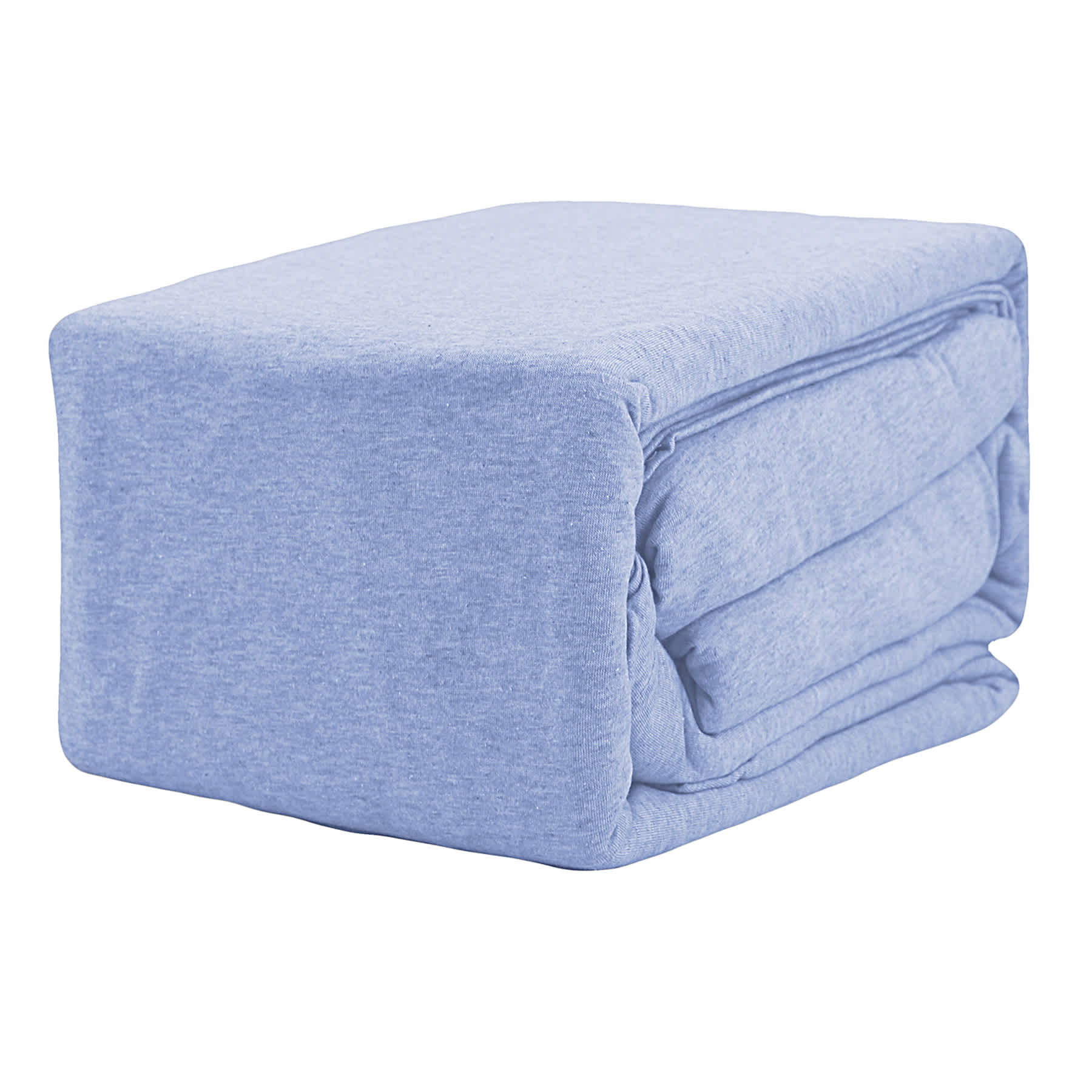 4-Piece Blue Jersey Sheet Set, Full