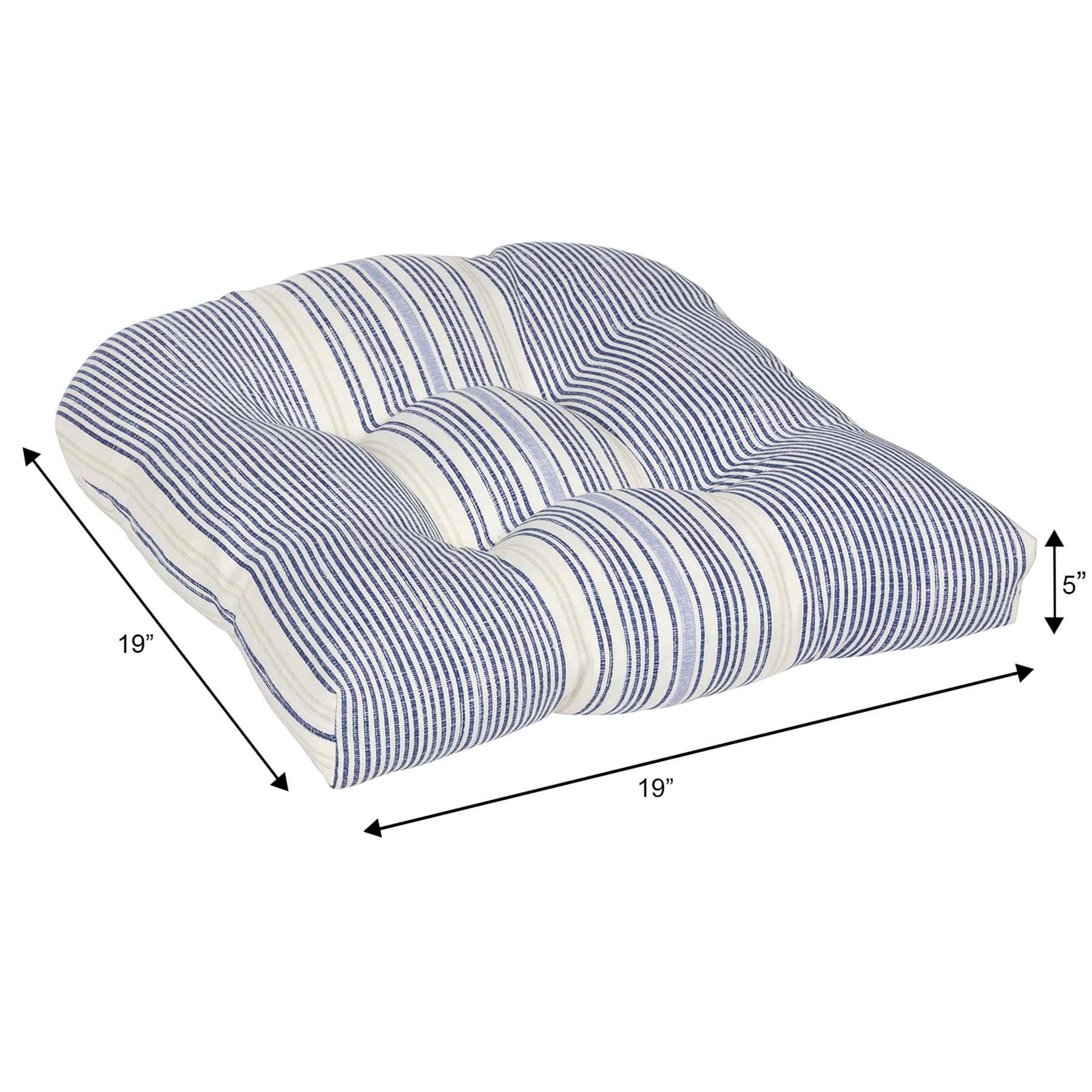 Calisto Pinstripe Outdoor Wicker Seat Cushion