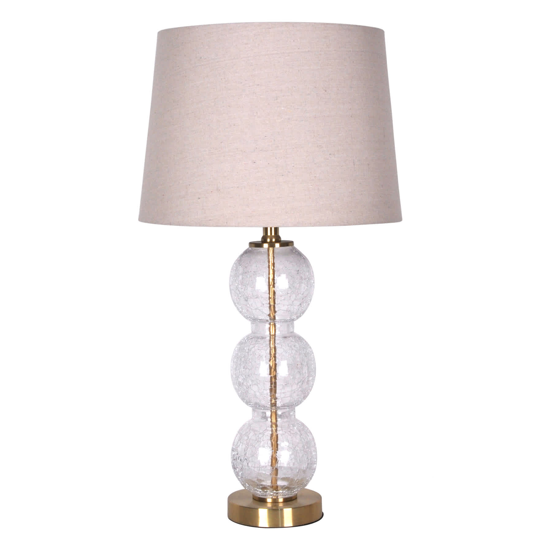 Providence Gold Bubble Glass Medium Table Lamp with Shade, 25"
