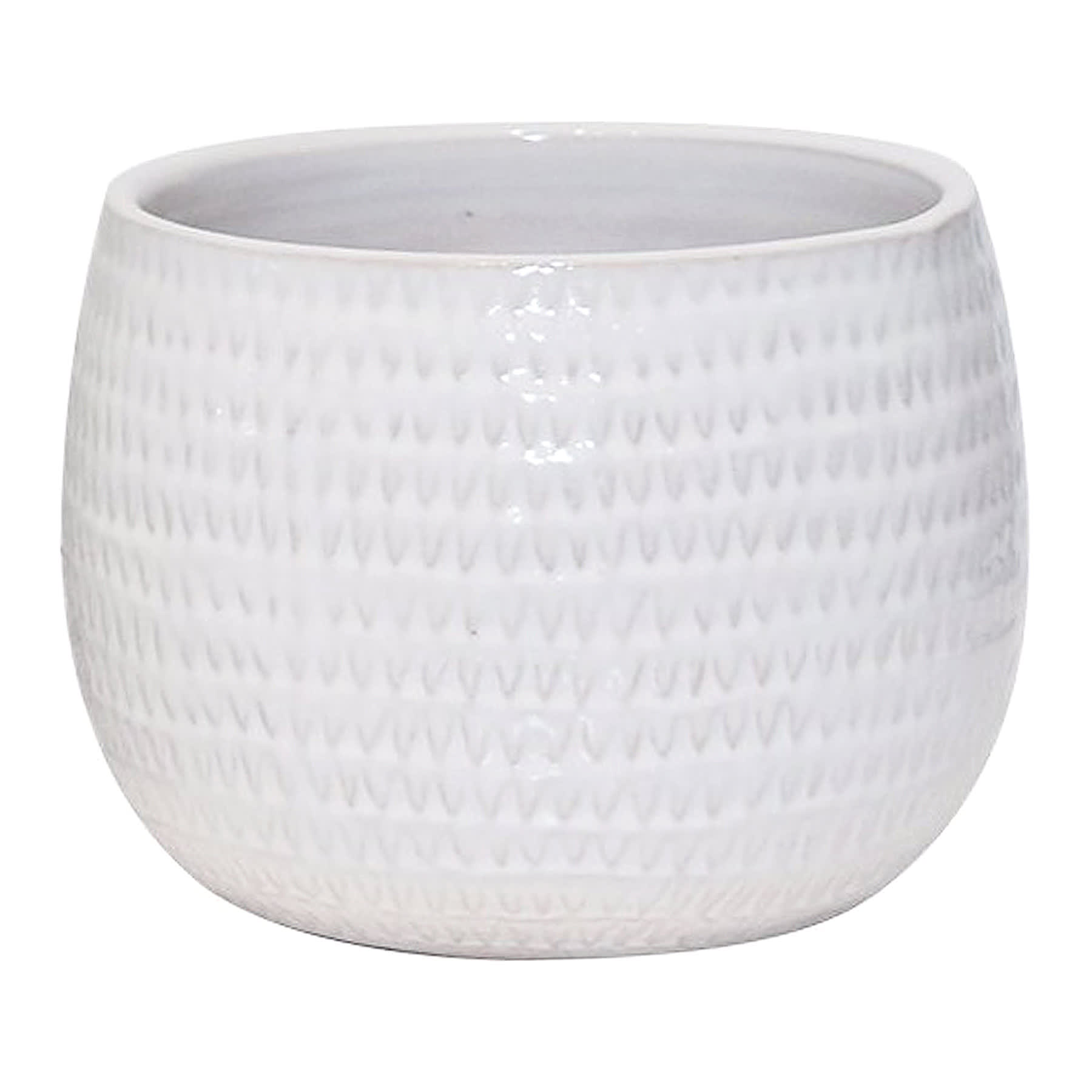 Found & Fable Indoor White Glazed Bennett Pot, 5.9"