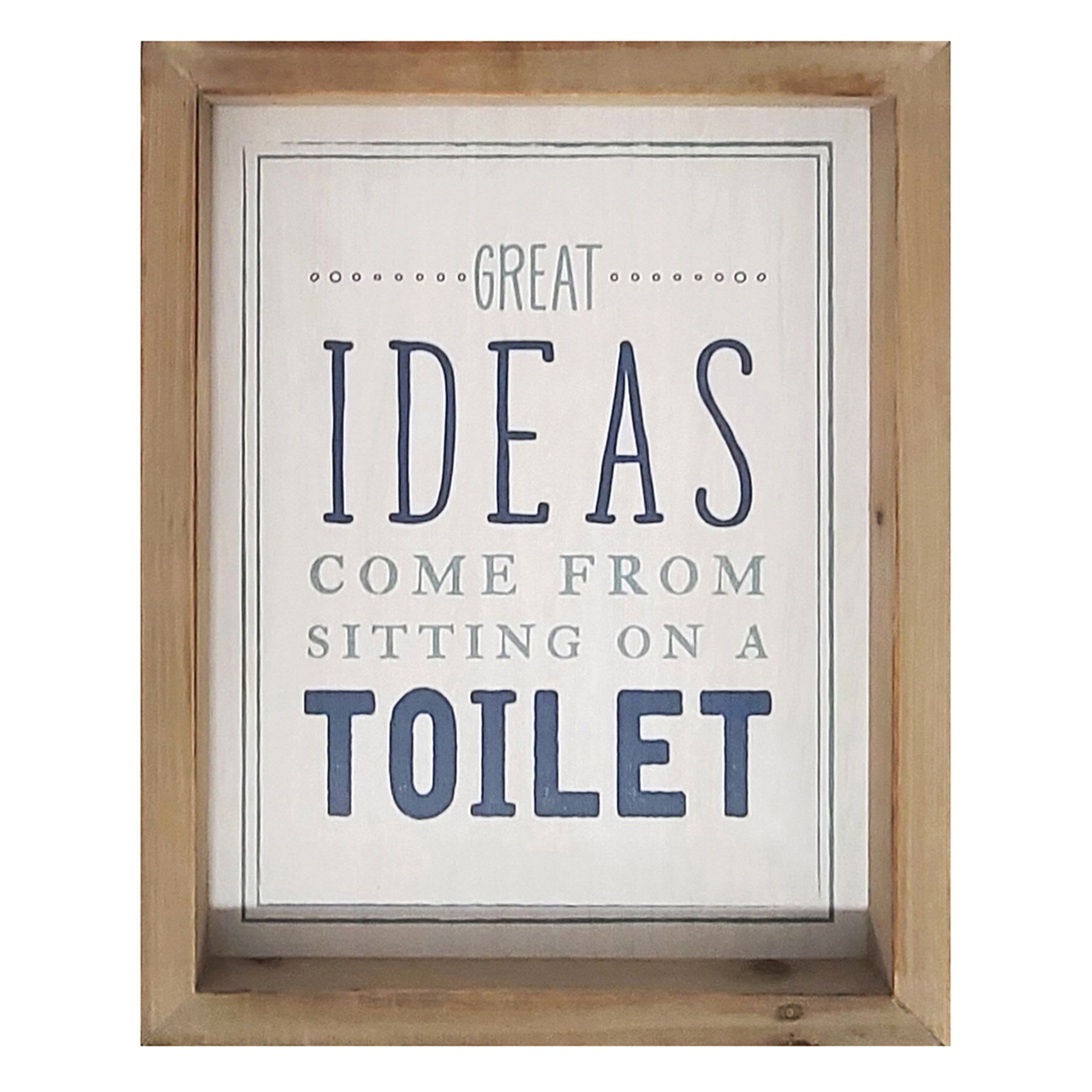 Great Ideas Come from Sitting on The Toilet Framed Wall Art, 8x10