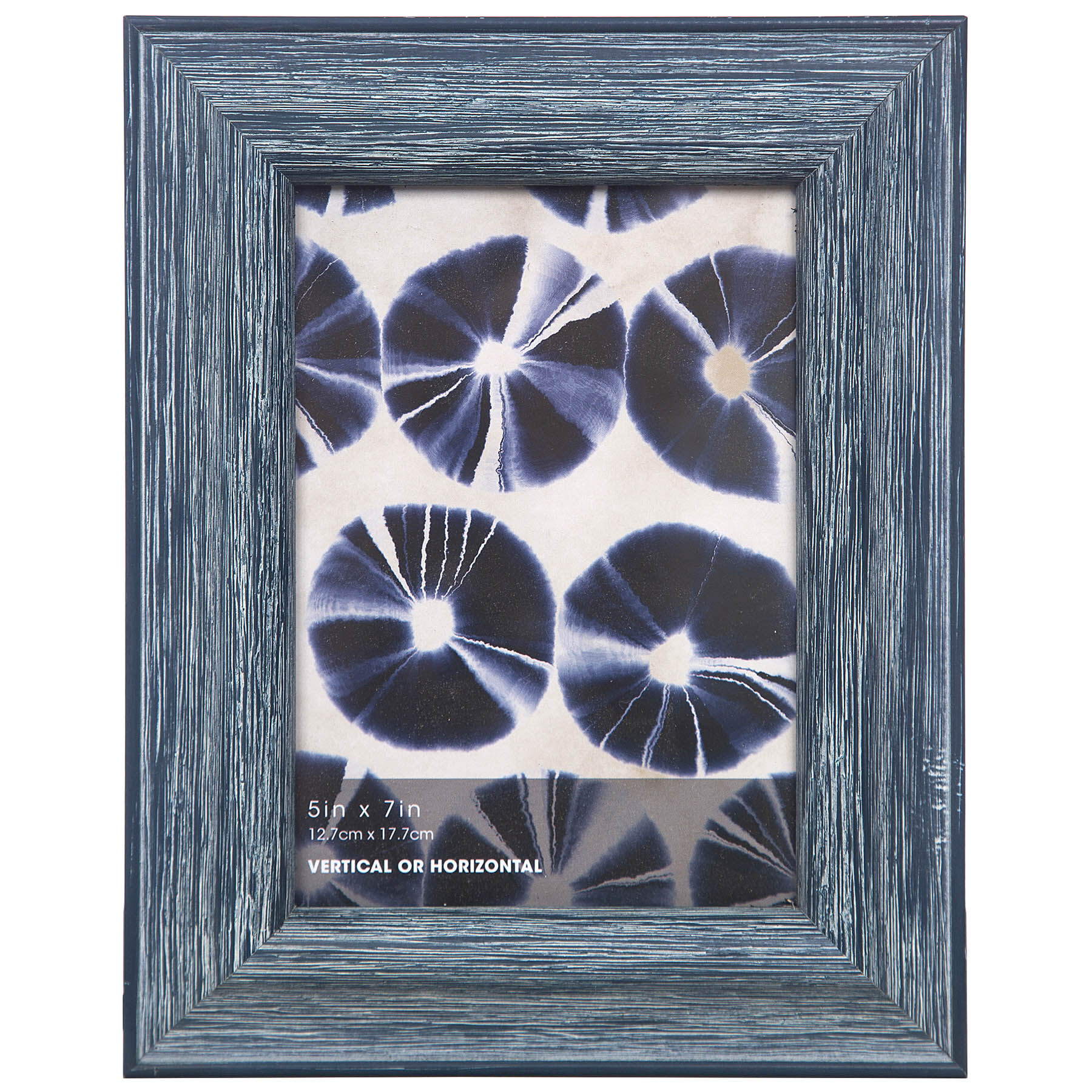Distressed Navy Blue Slant Profile Tabletop Picture Frame, 5x7