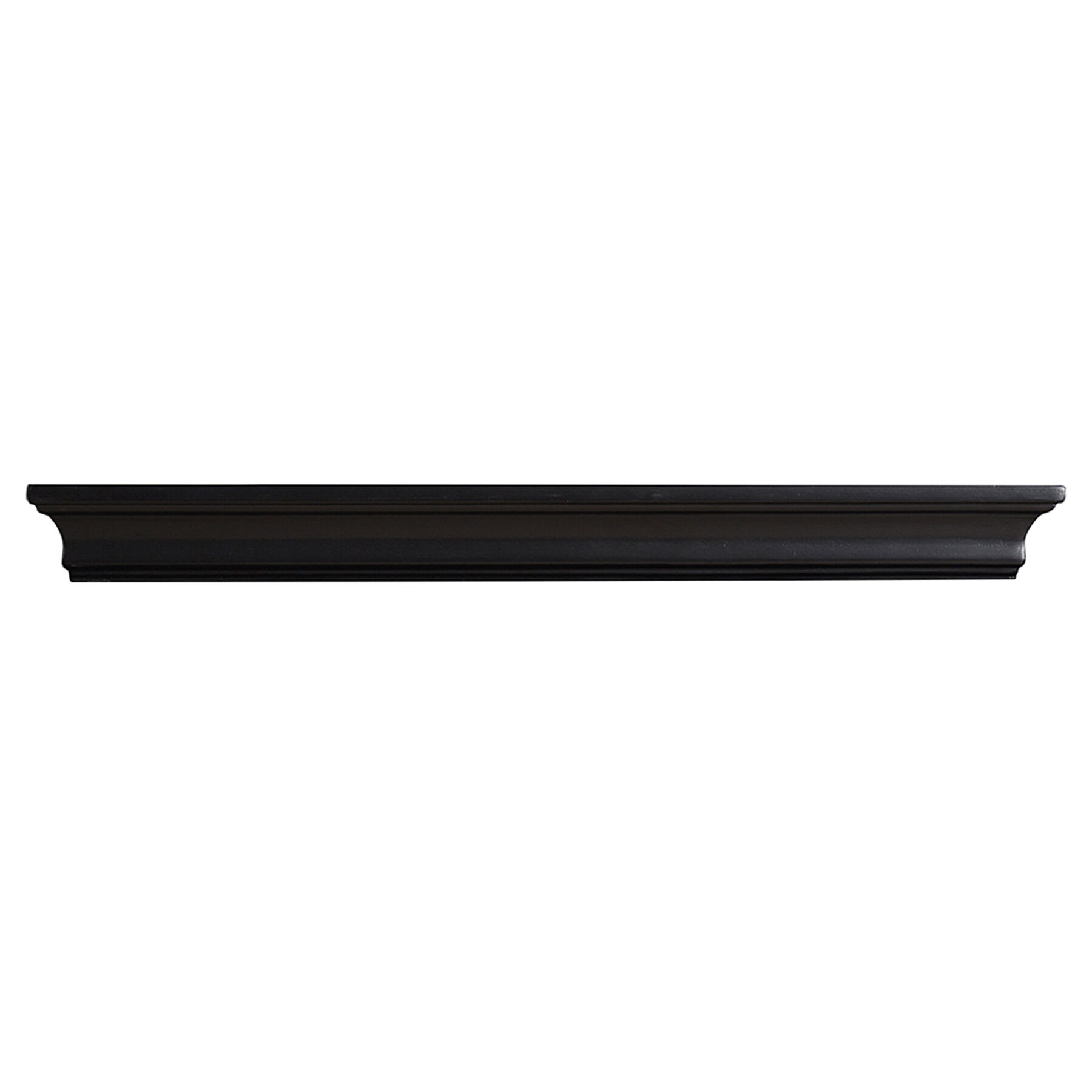 Kate Black Wooden Crown Wall Ledge, 24"