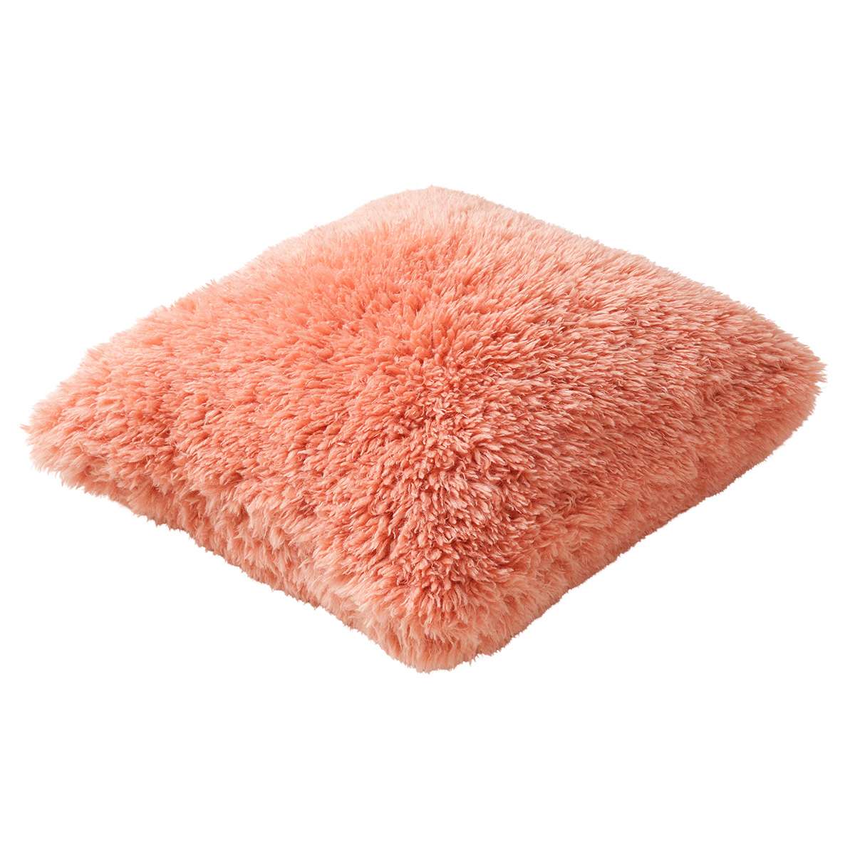 Clay Alpaca Faux Fur Throw Pillow, 24"