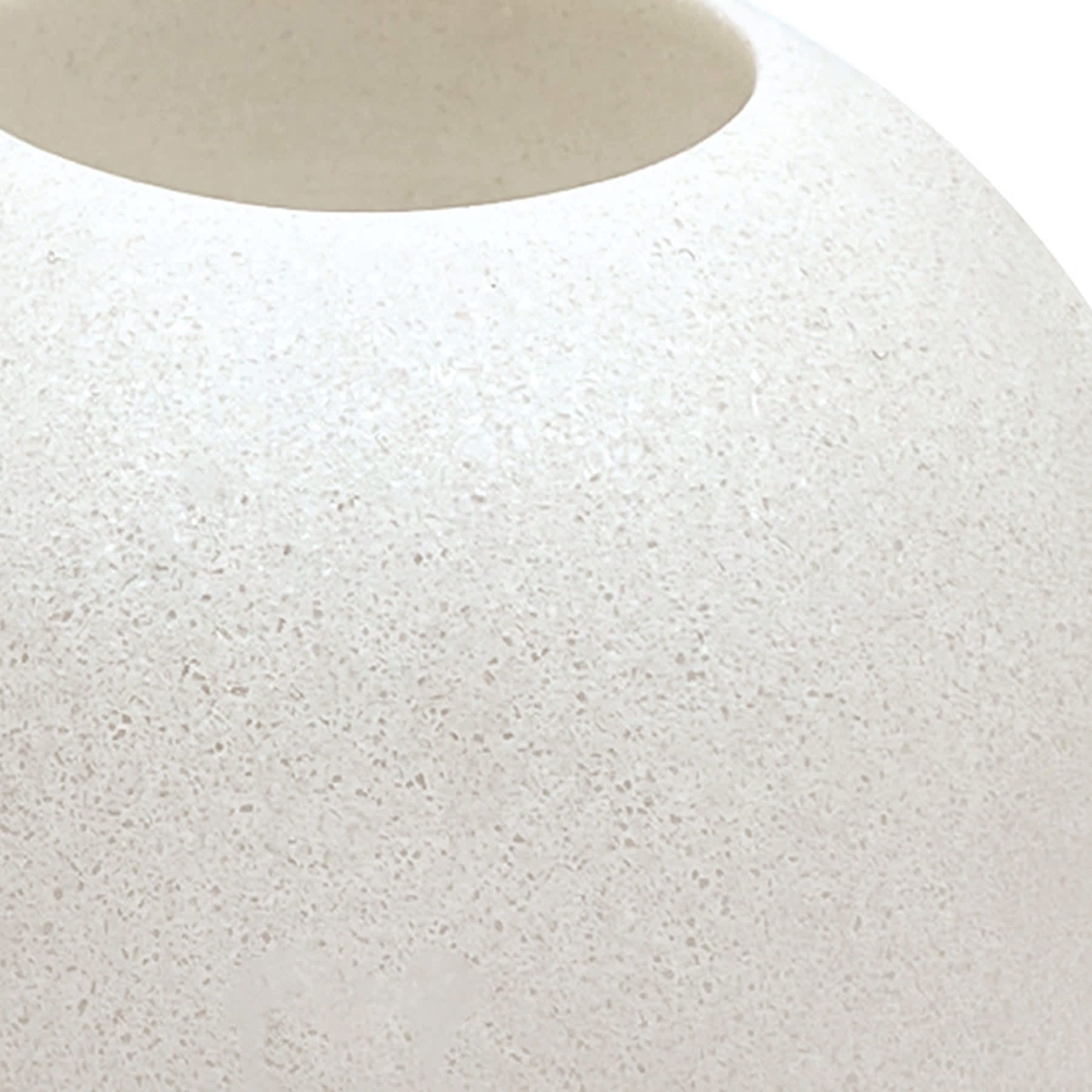 Crosby St. White Stone Sphere Tealight Candle Holder, 3.5"
