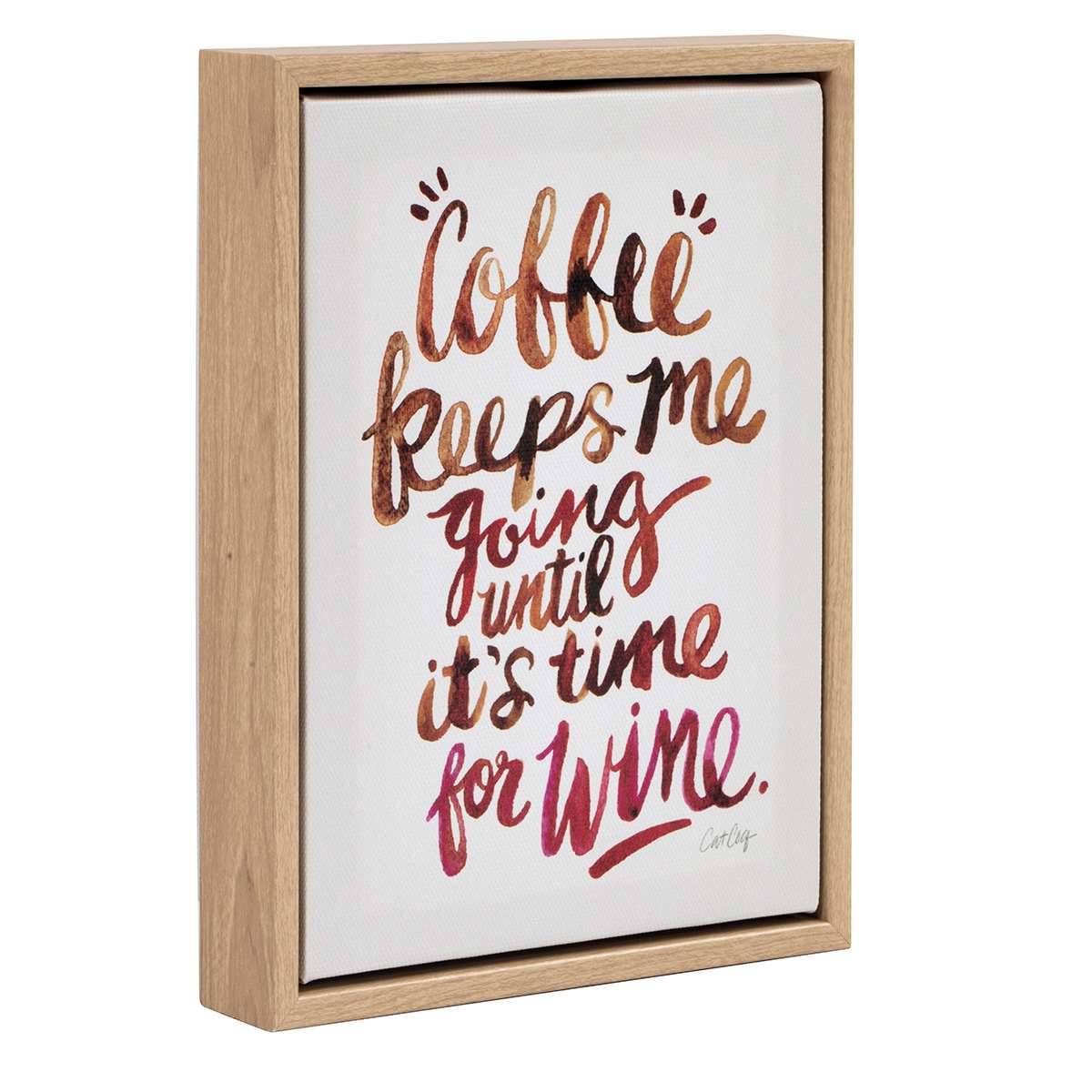 Coffee Keeps Me Going Framed Canvas, 6x8