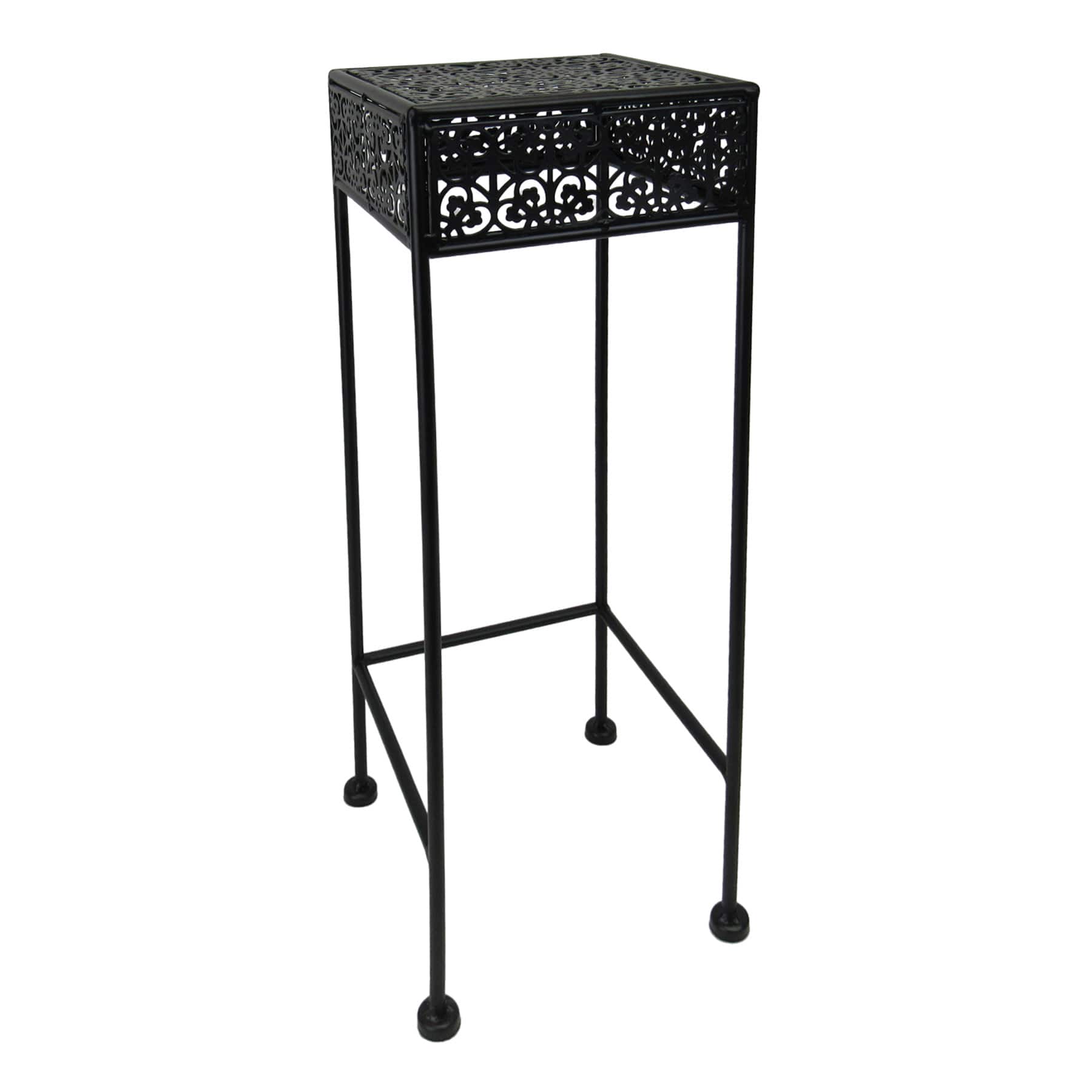 Black Metal Square Plant Stand, Small