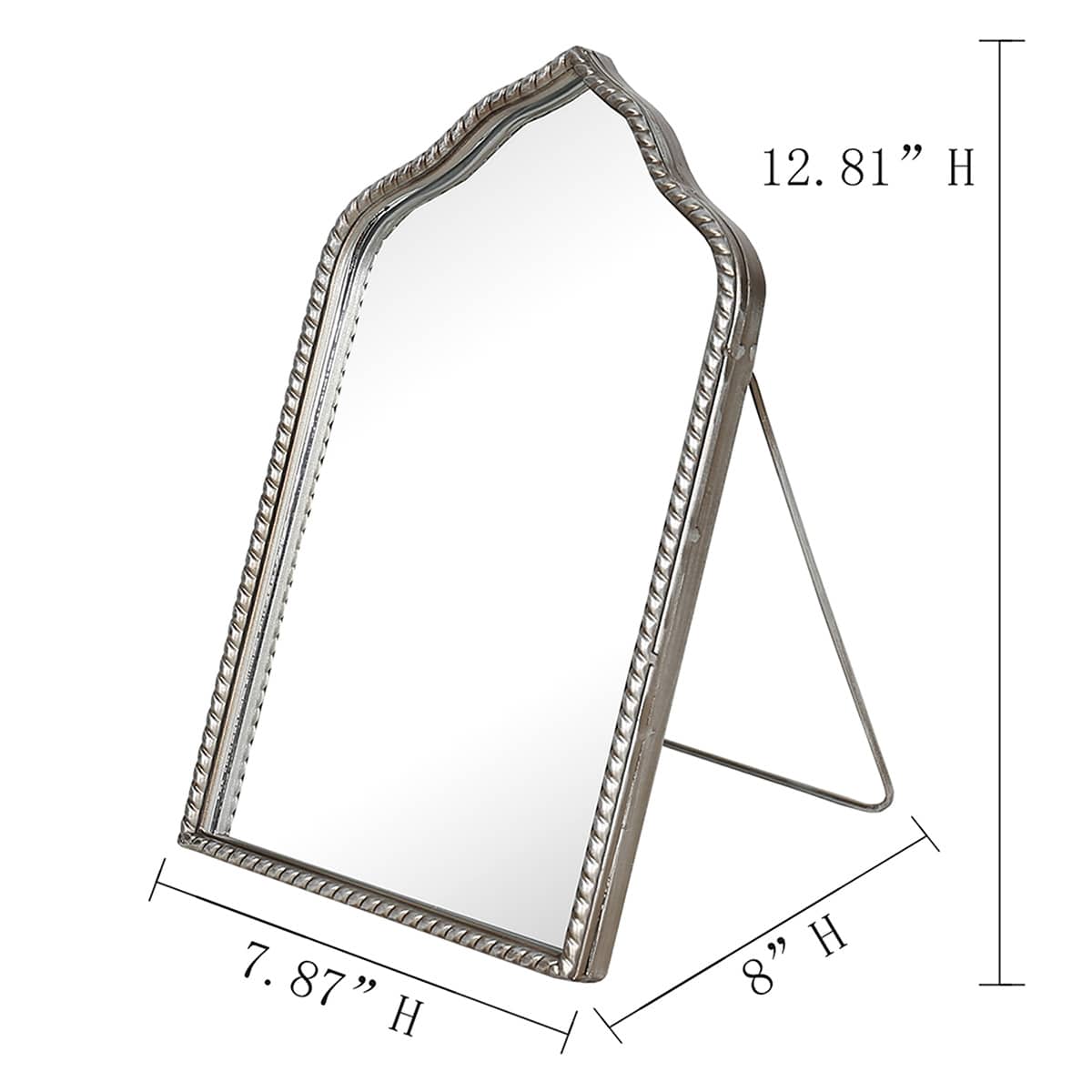 Silver Metal Mirror, 13"