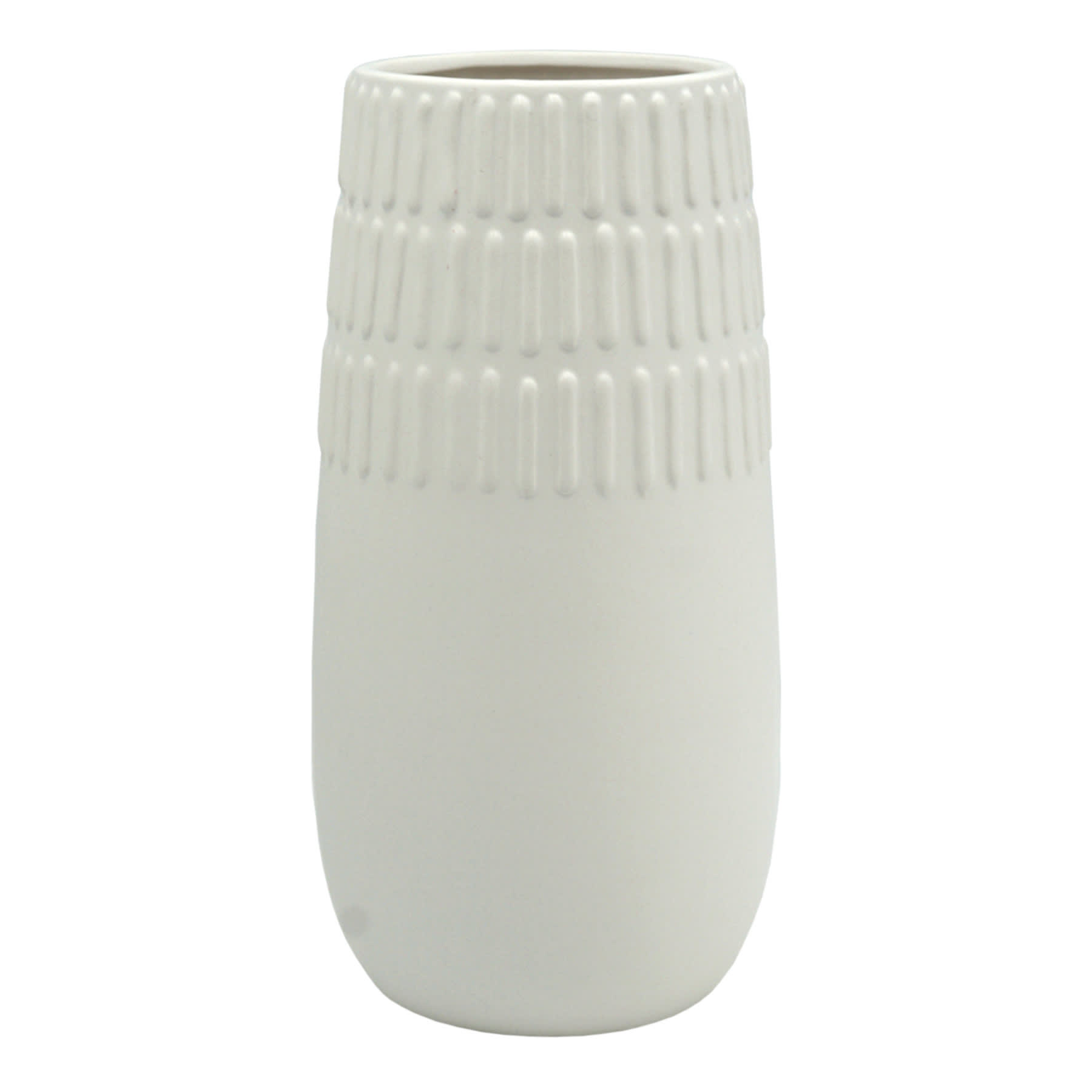Tracey Boyd Bevel Ceramic Vase, 10"