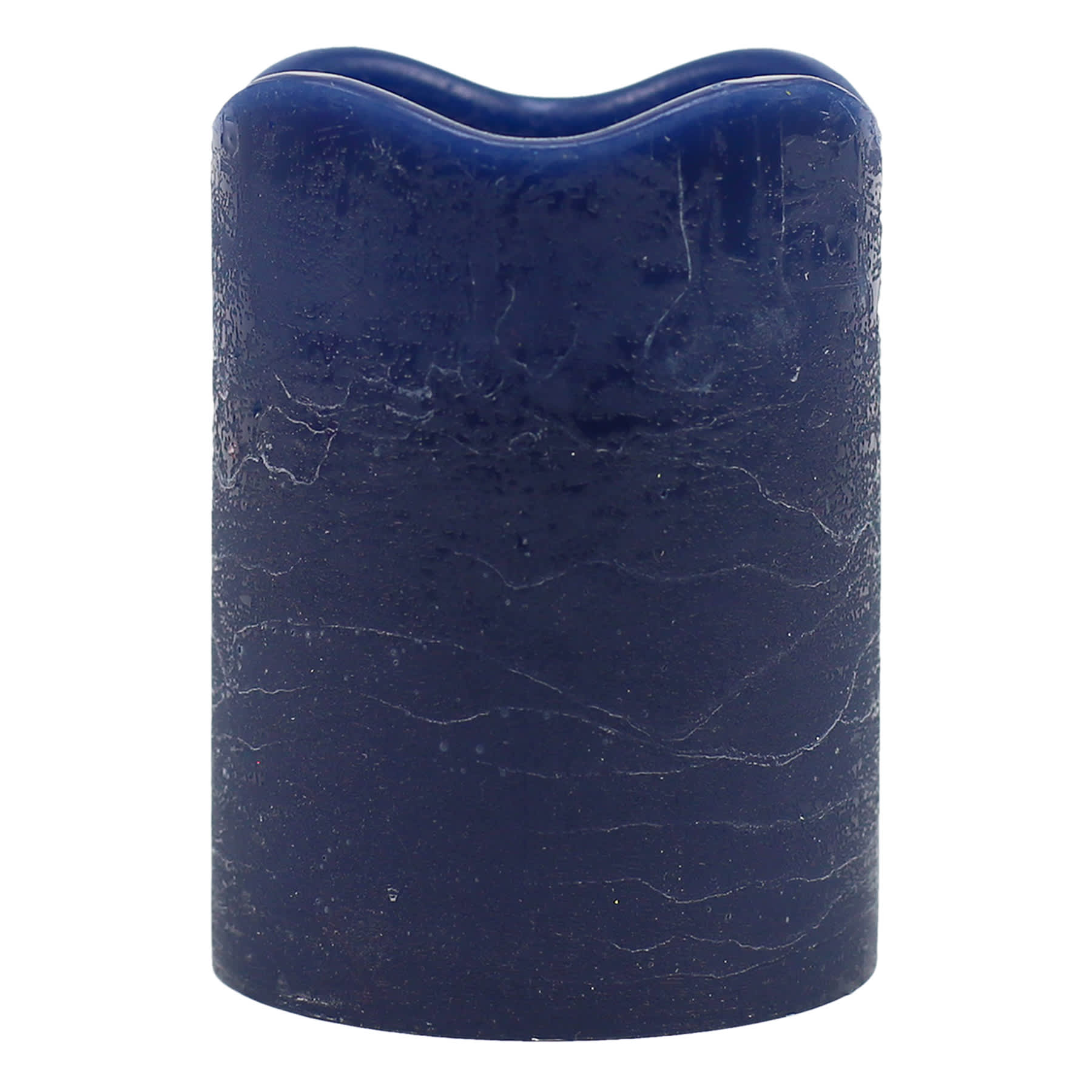 Honeybloom Dark Blue Wax LED Pillar Candle with 6 Hour Timer, 3x4