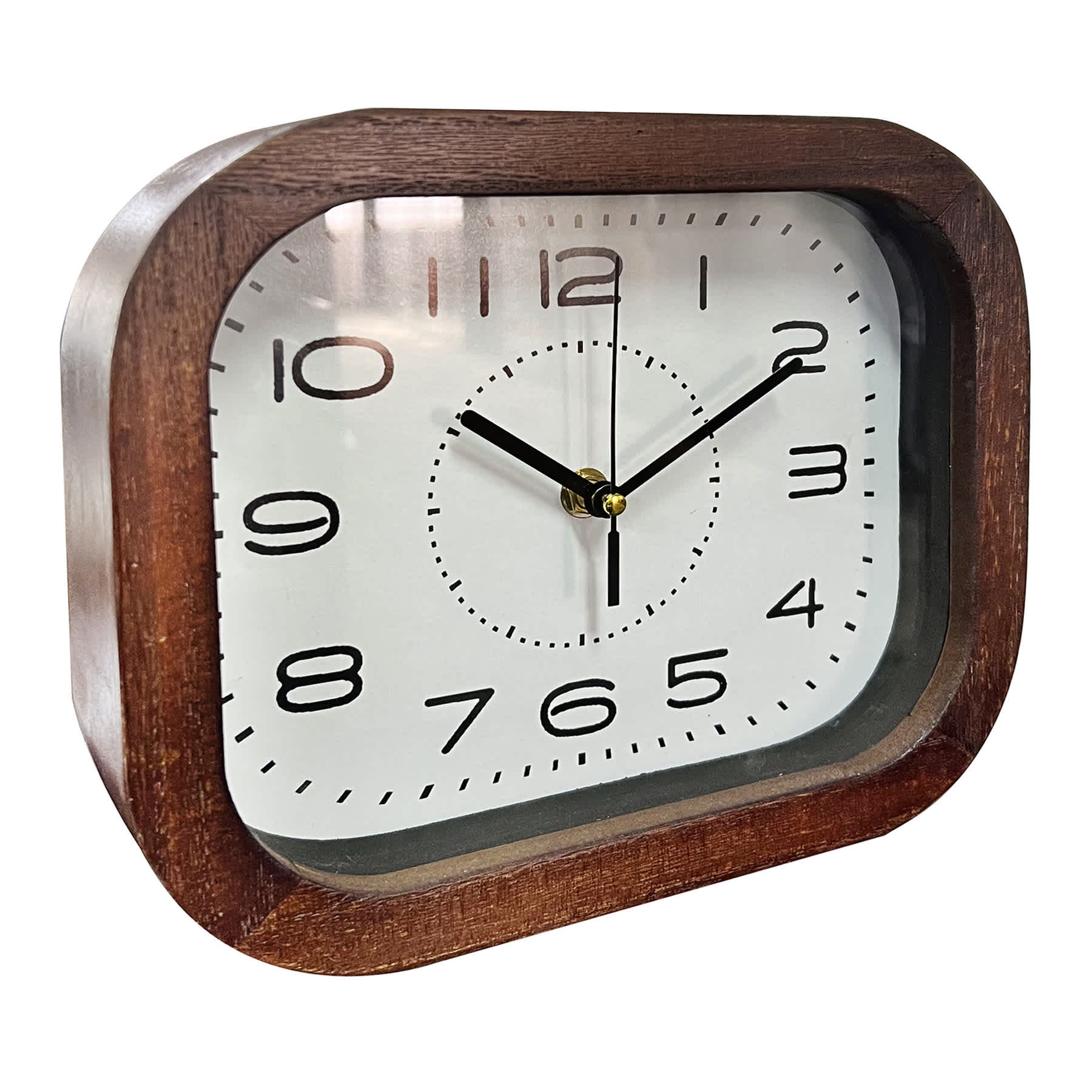 Crosby St. Brown Wooden Round Clock, 8"