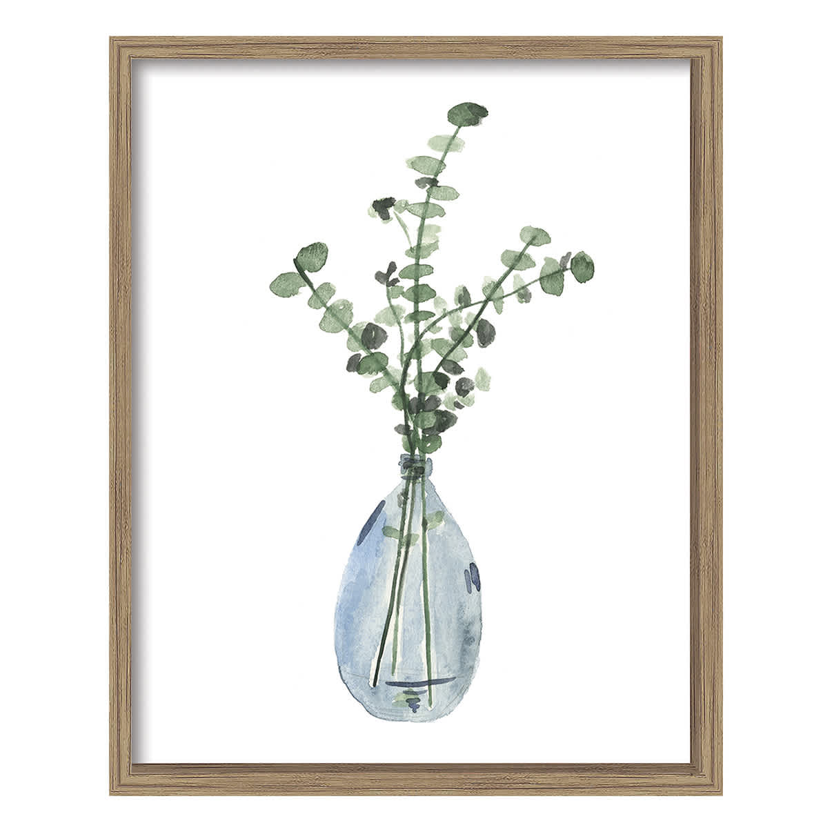 Glass Framed Misty Botanicals Wall Art, 17x21