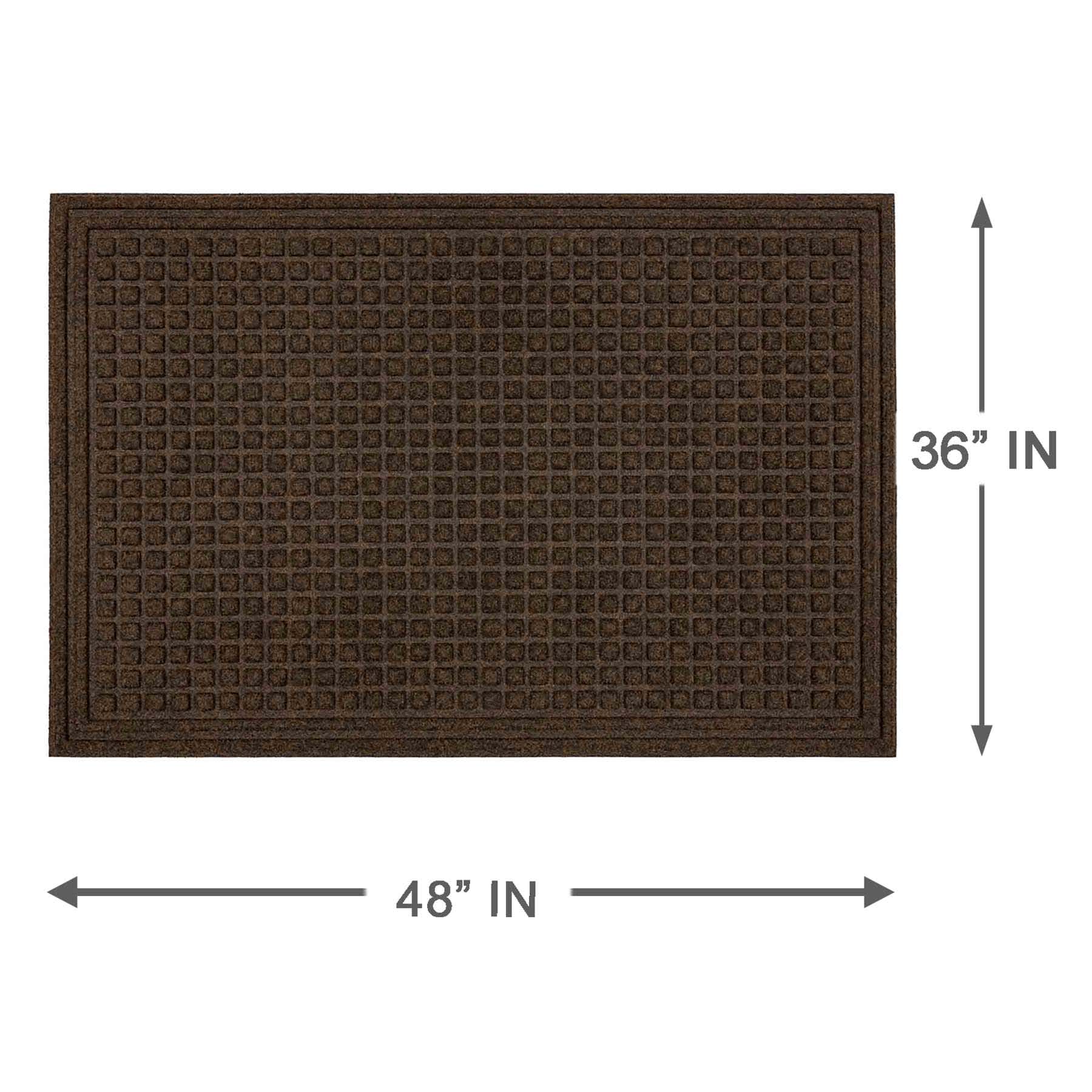 Brown Waffle Impressions Doormat, 36x48