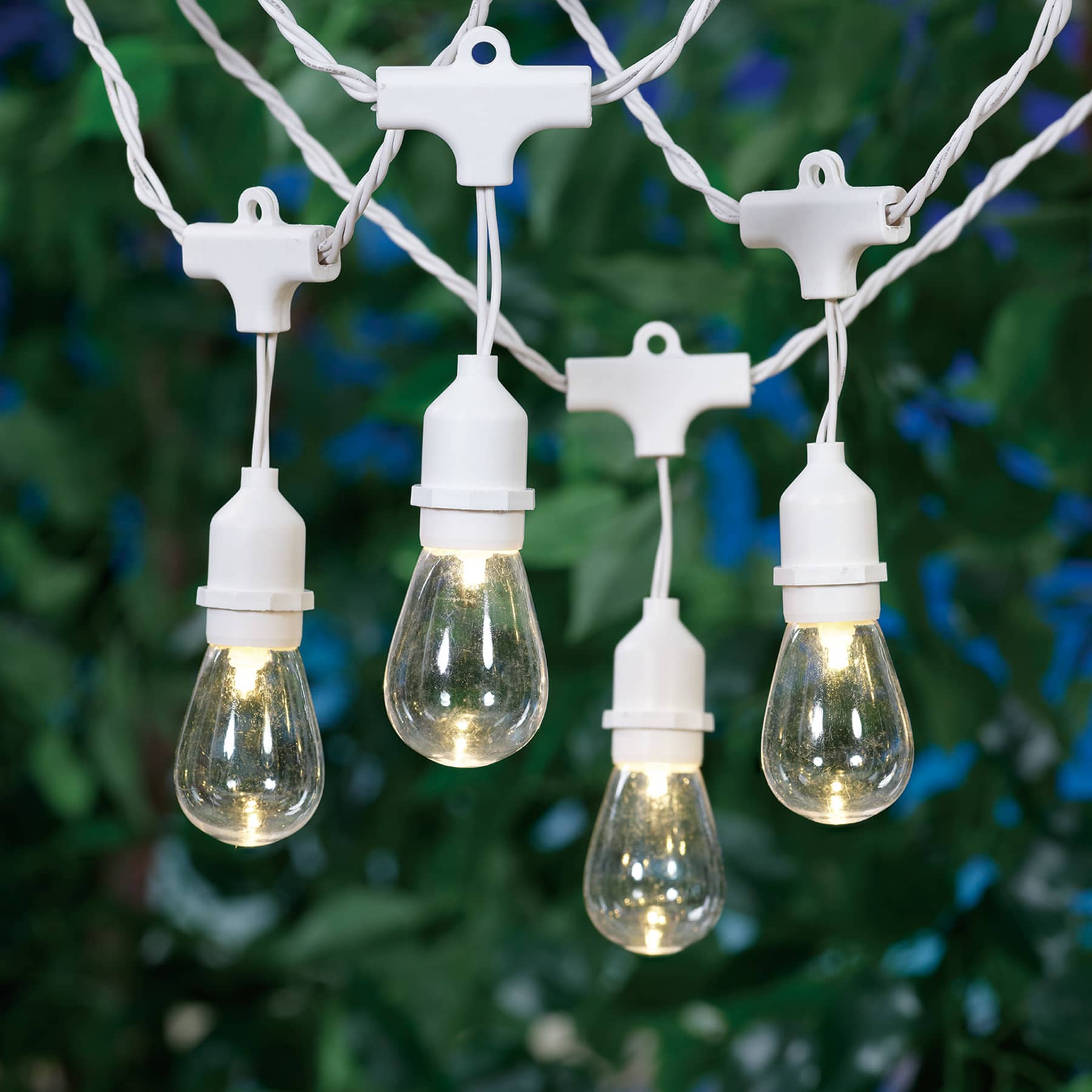 15-Count LED Edison String Lights with White Commercial Wire
