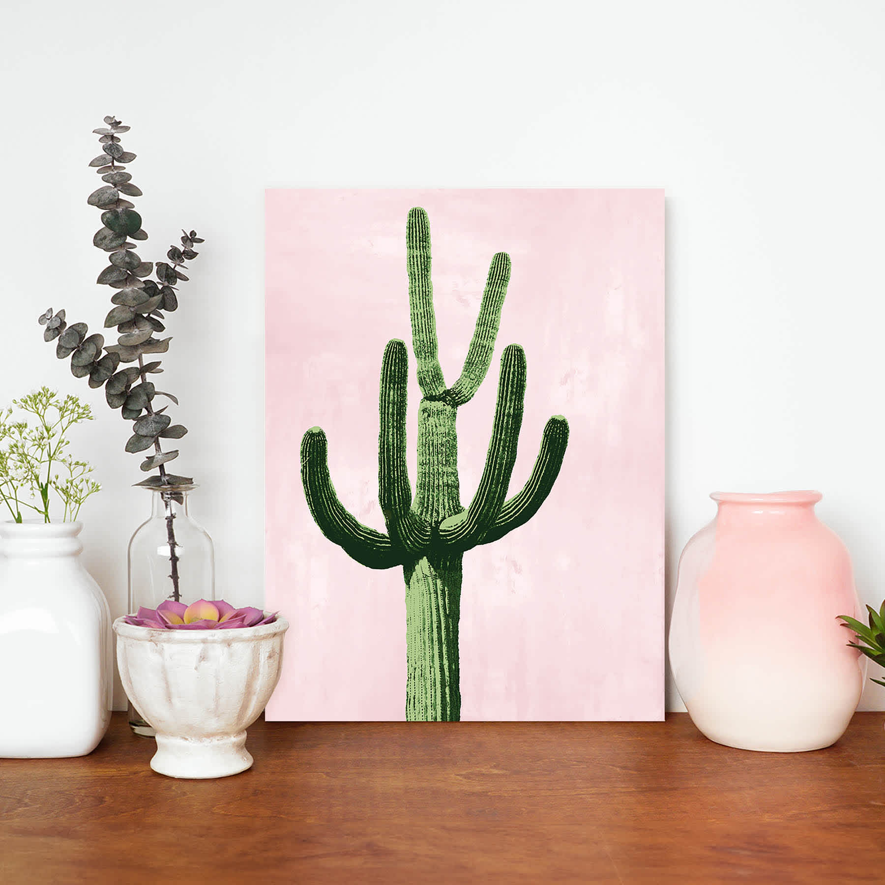 Cactus Canvas Wall Art, 12x16