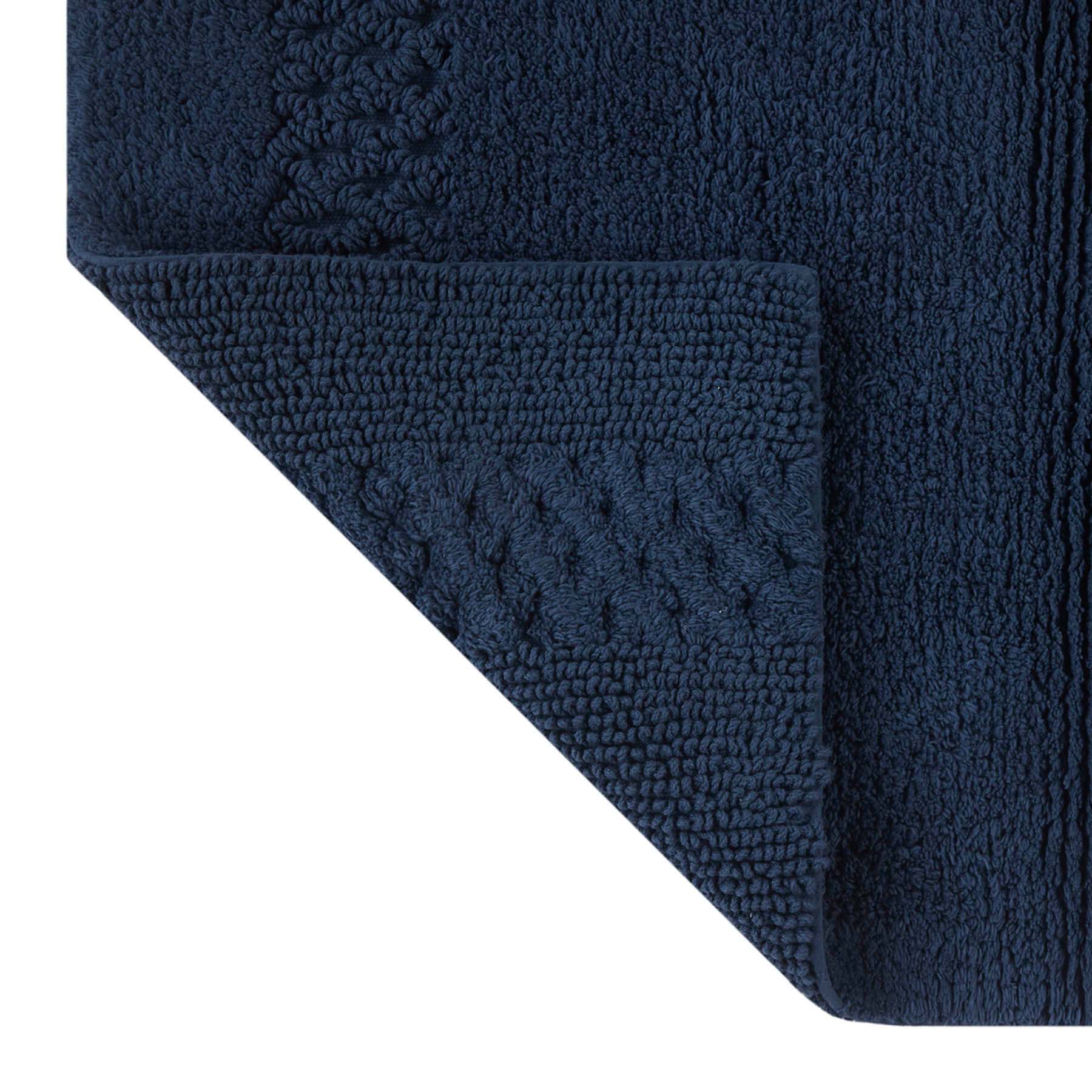 Providence Reversible Navy Bath Rug, 17x24