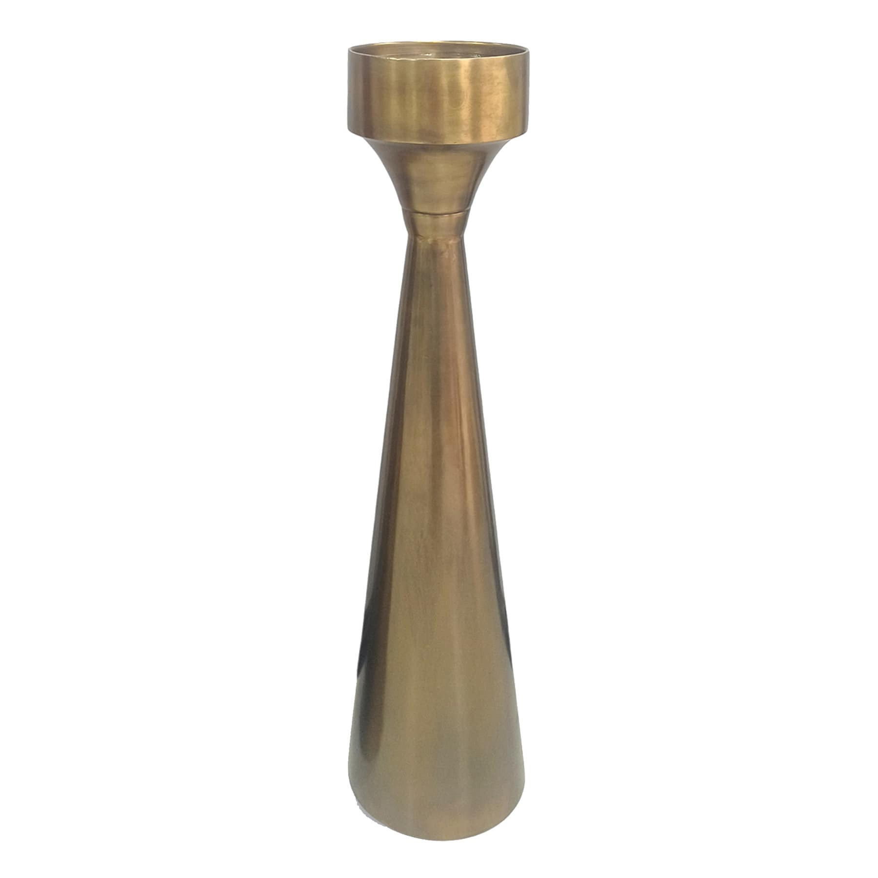 Gold Metal Pillar Candle Holder, 24"