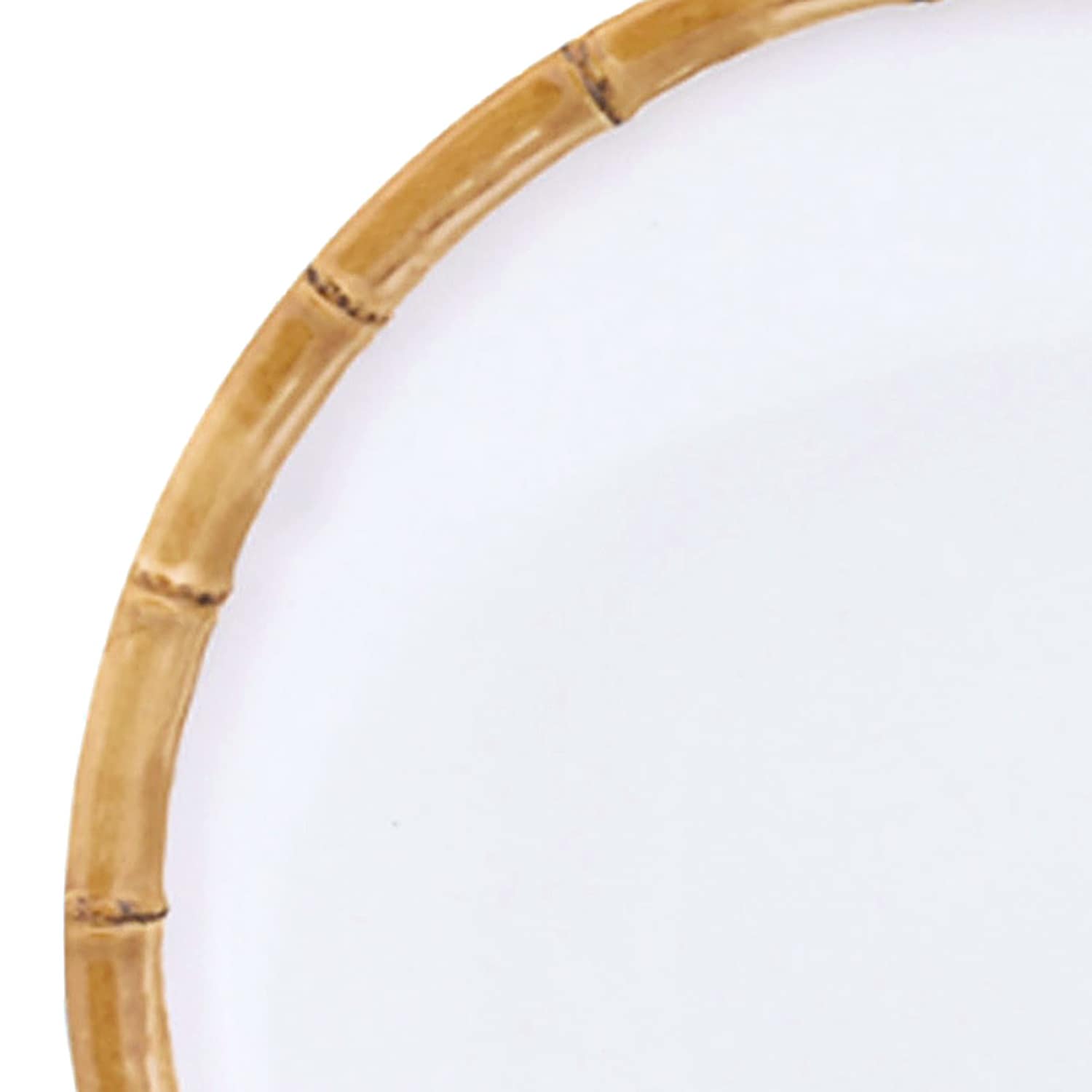 Bamboo Rim Melamine Salad Plate, 9"