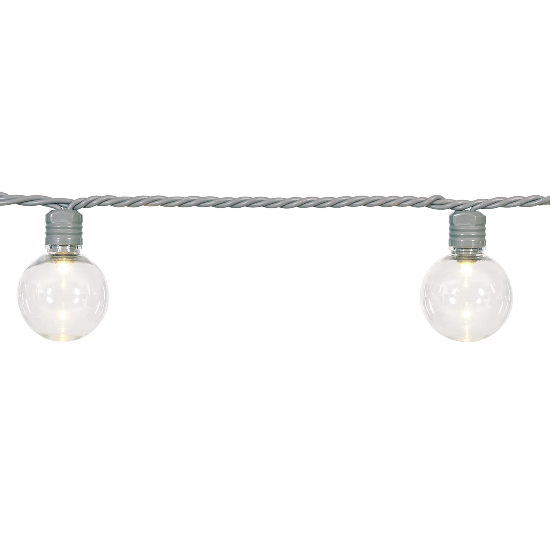 30-Count LED G40 Globe String Lights with Grey Wire