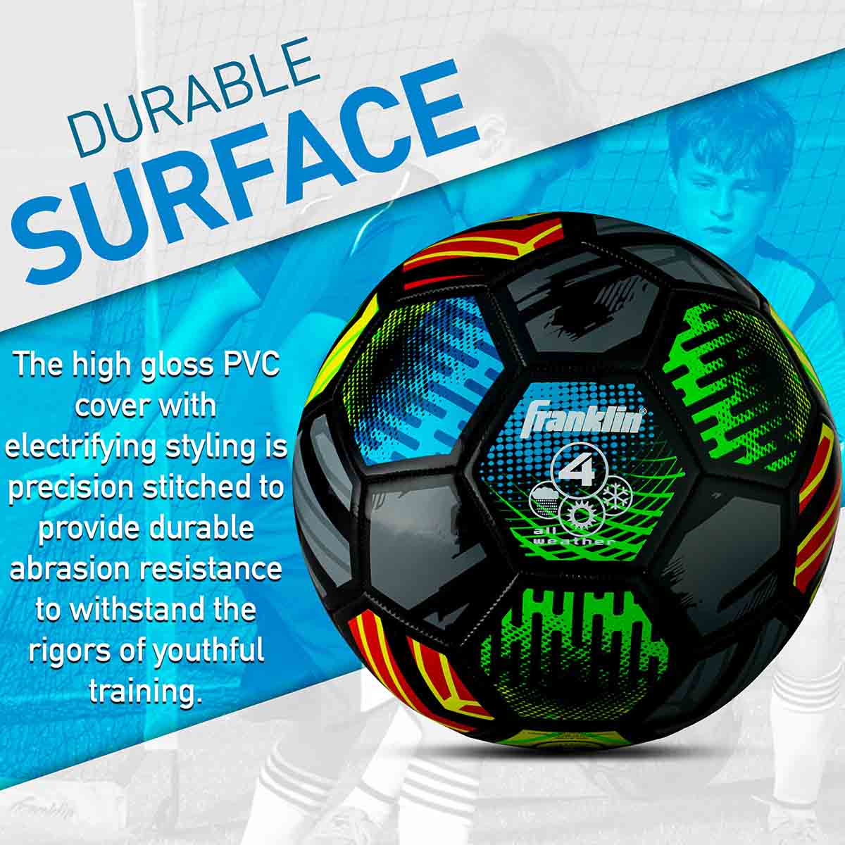Franklin Mystic Soccer Ball, Size 4