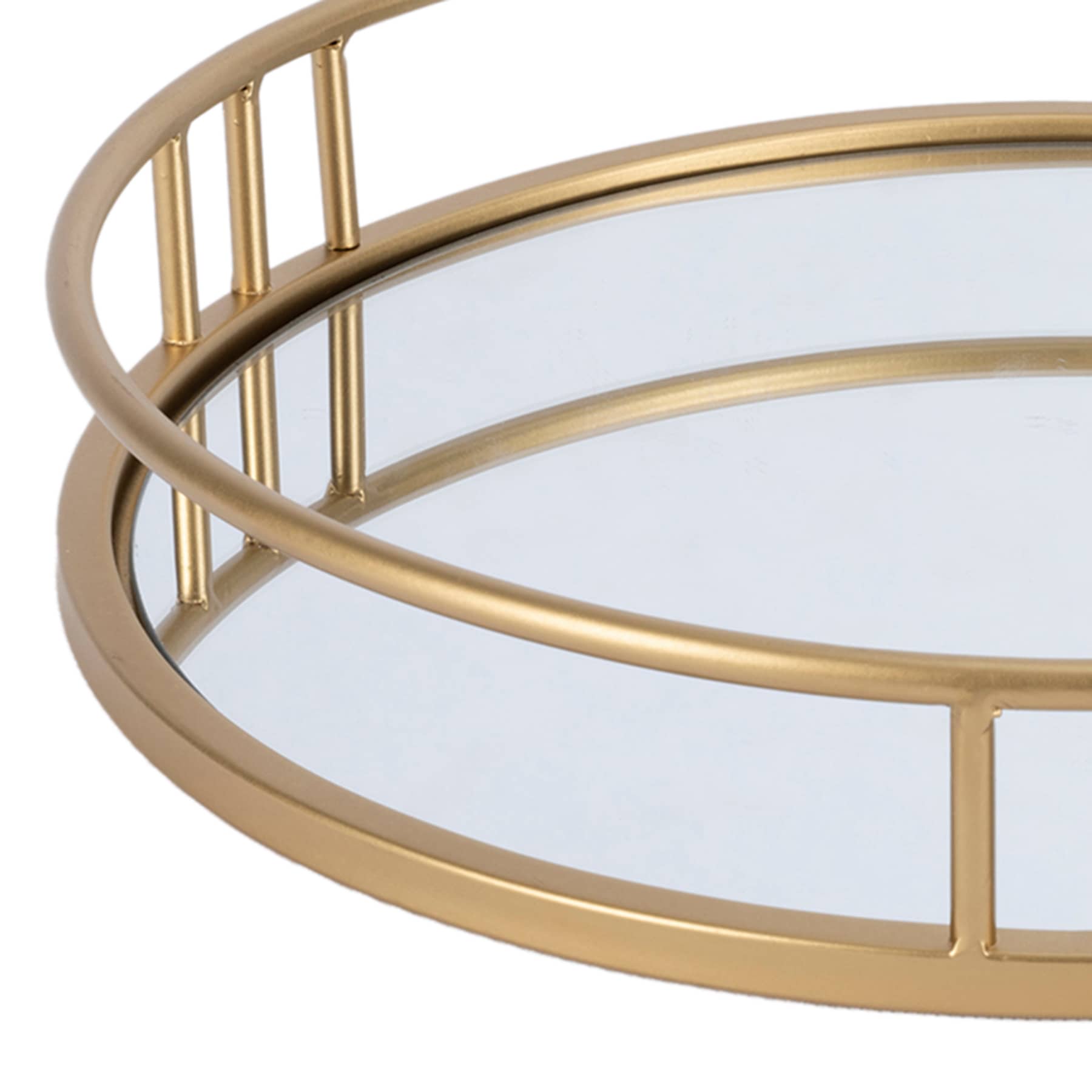 Tracey Boyd Gold Metal Decorative Tray, 14"