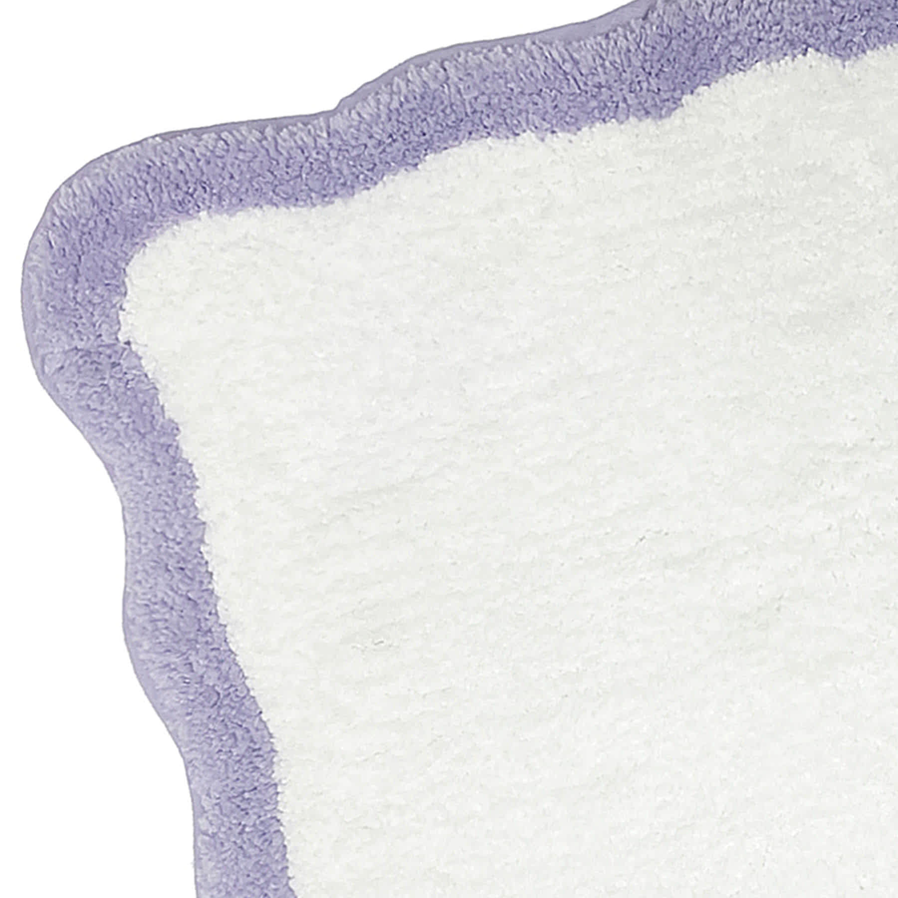 Tiny Dreamers Lavender Scalloped Border Bath Rug, 17x24