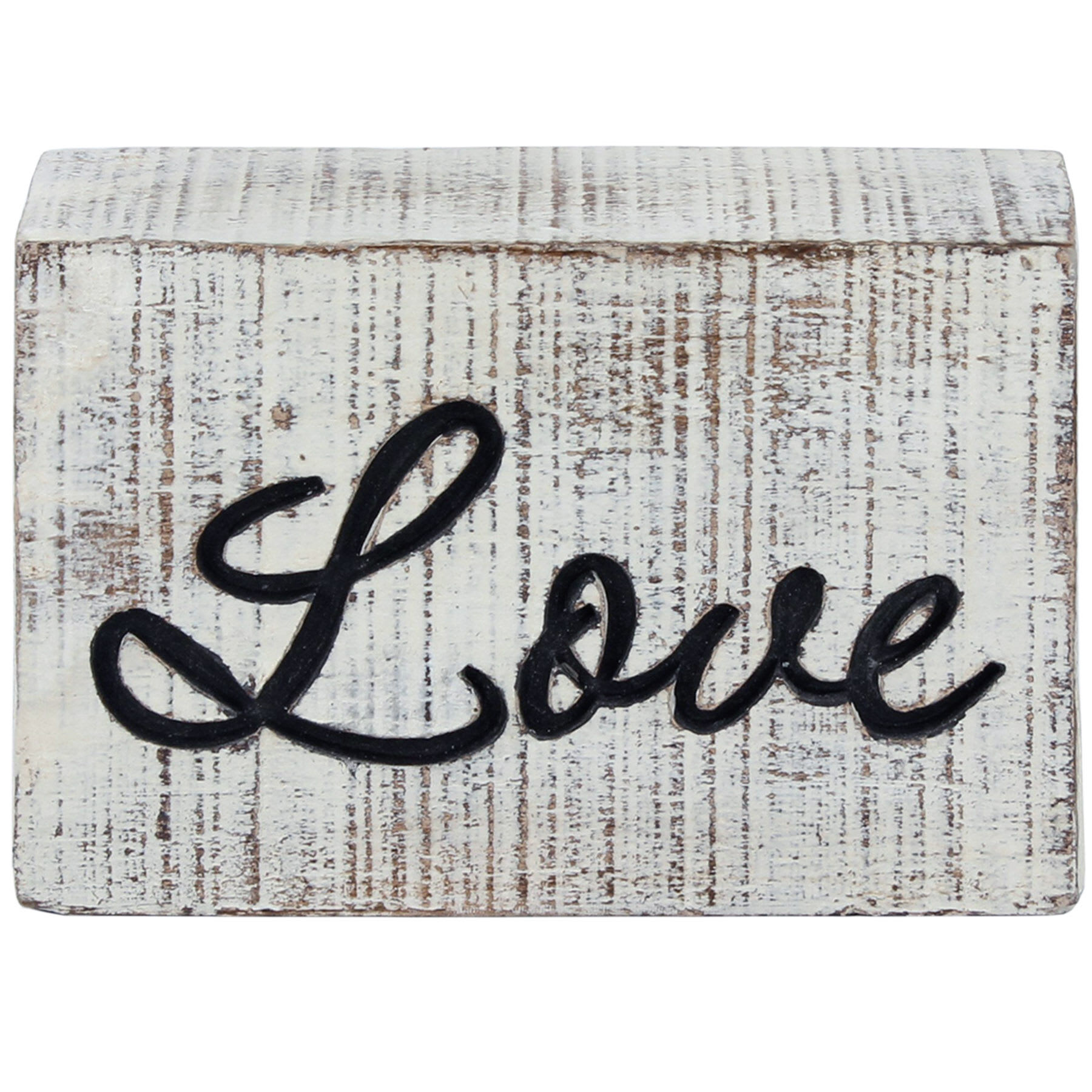 Distressed Love Block Sign, 5x3