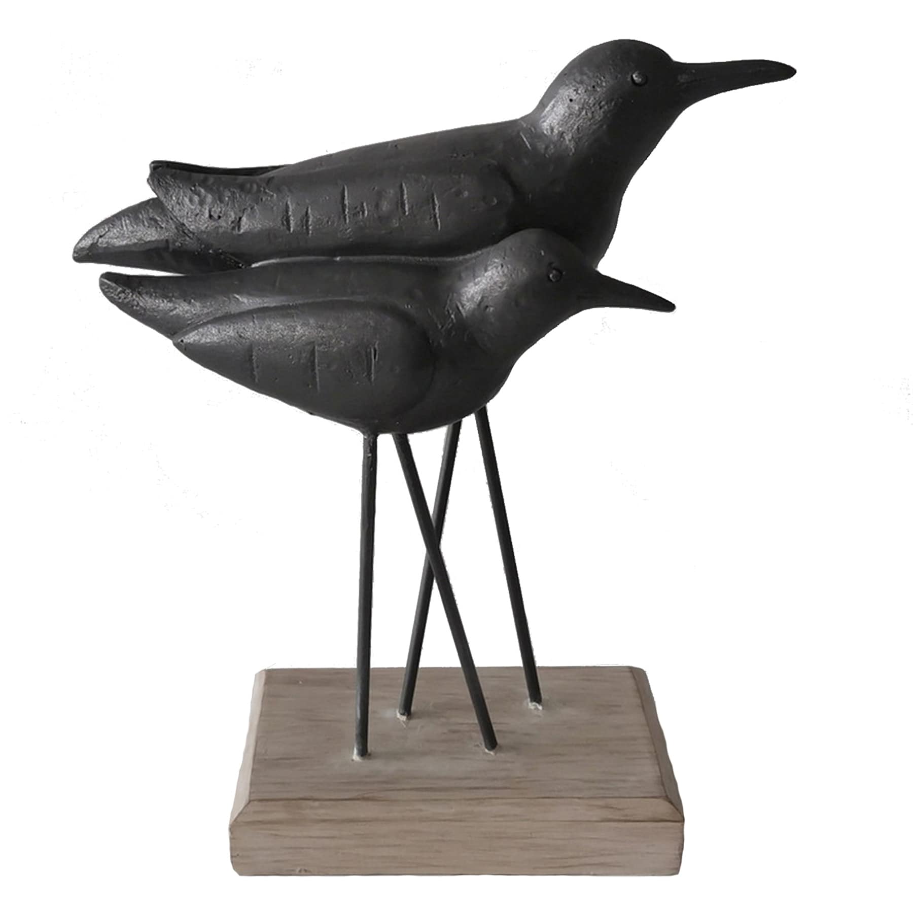 Ty Pennington Grey Birds Figurine, 9.8"