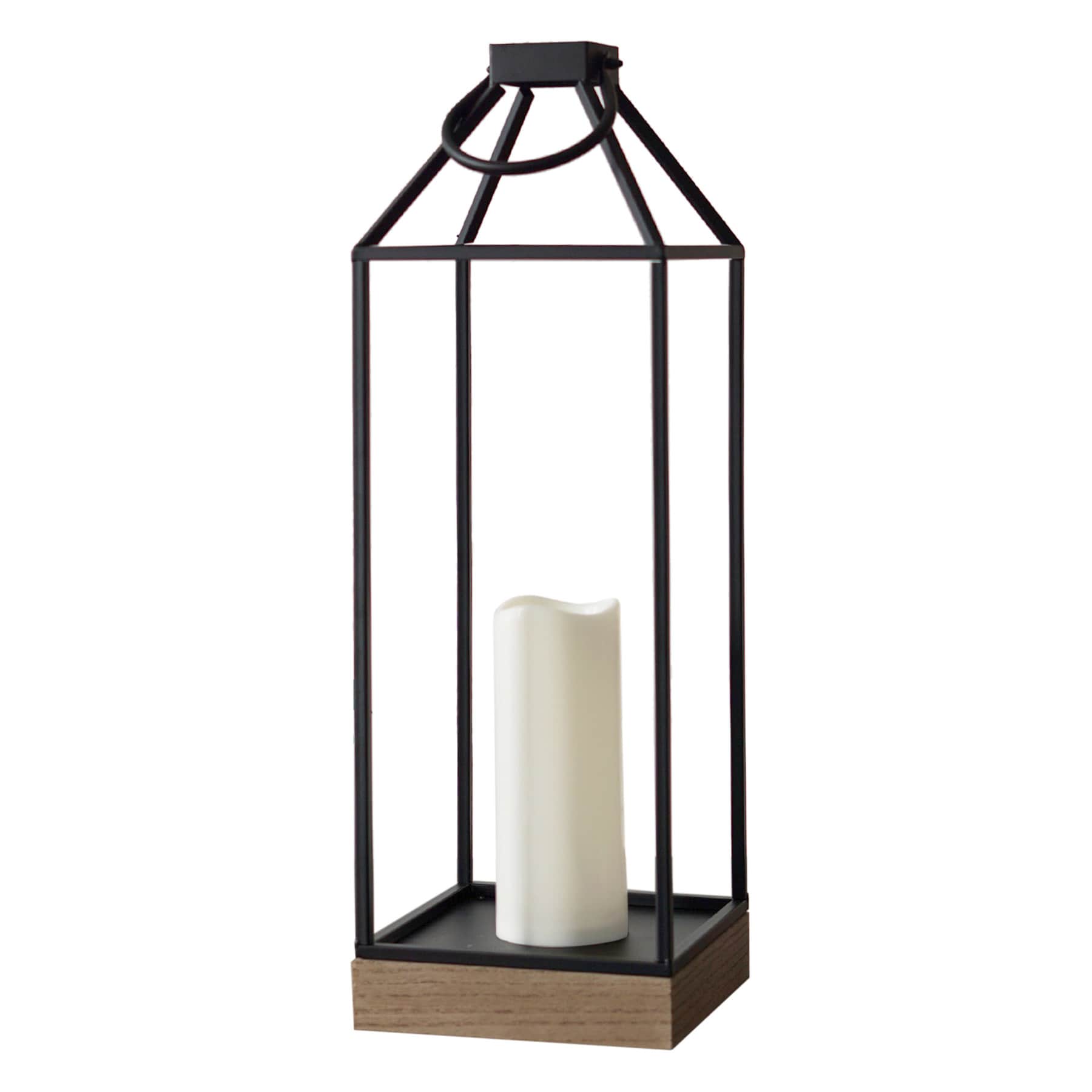 Honeybloom LED Metal Frame Lantern, Large