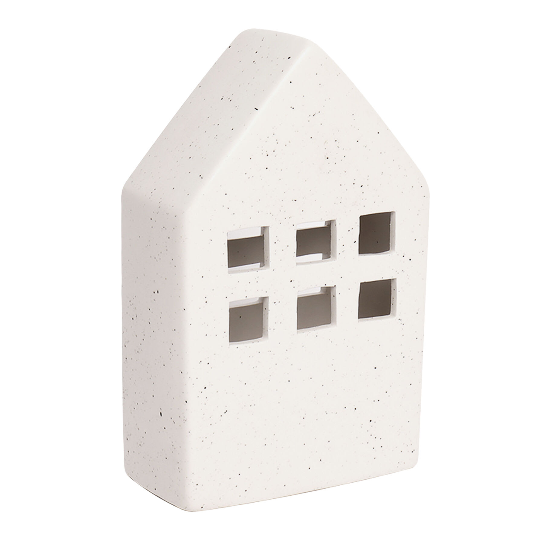 Honeybloom White Ceramic House Table Decor, 8"