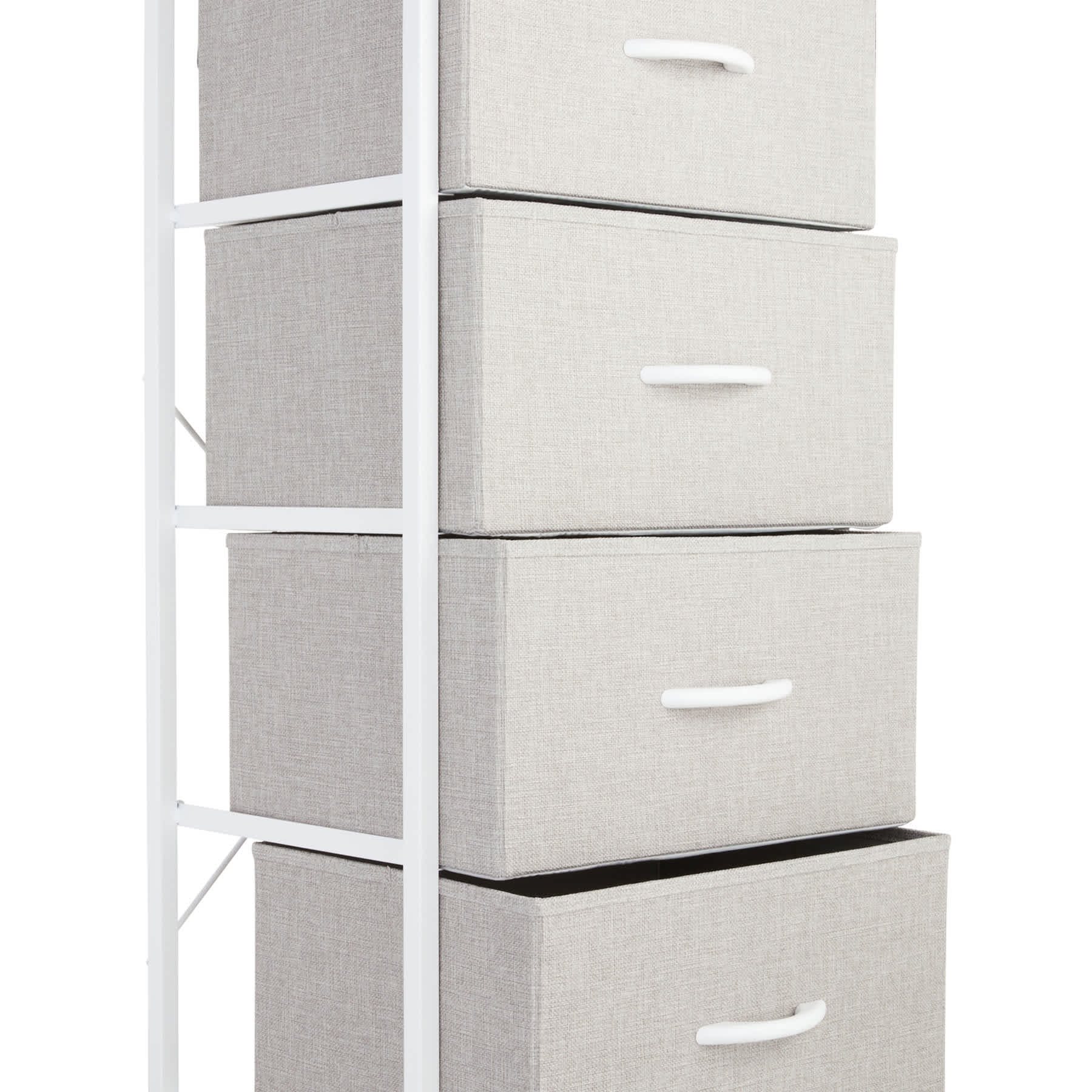 Seth 4-Drawer Storage Tower, Light Grey