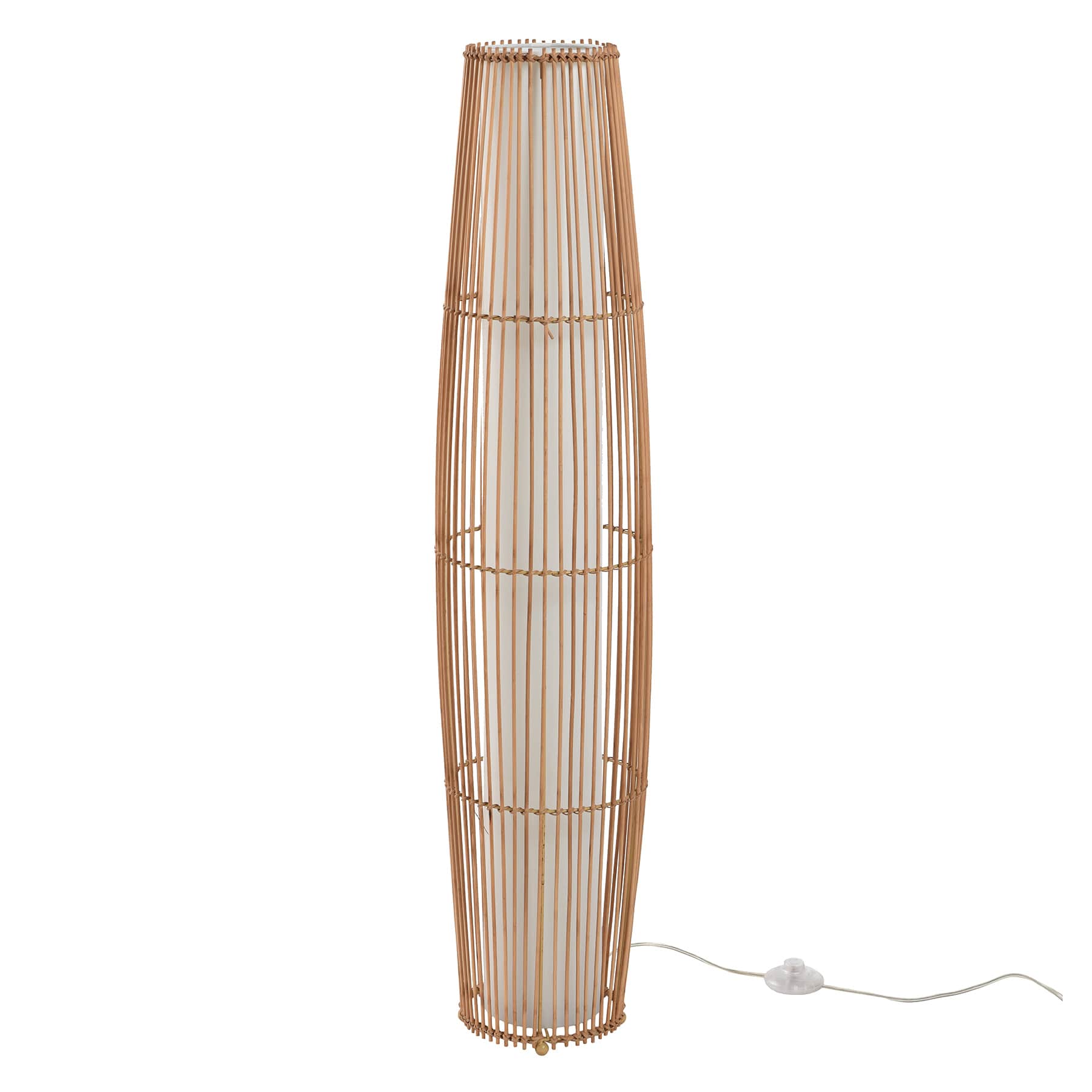 Natural Rattan Uplight Floor Lamp, 43"