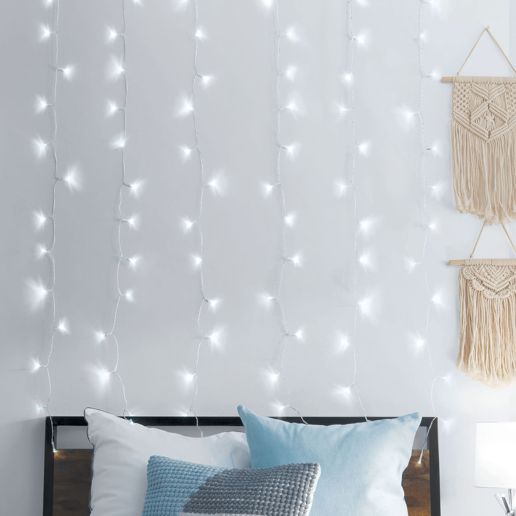 Clear White LED Curtain String Lights
