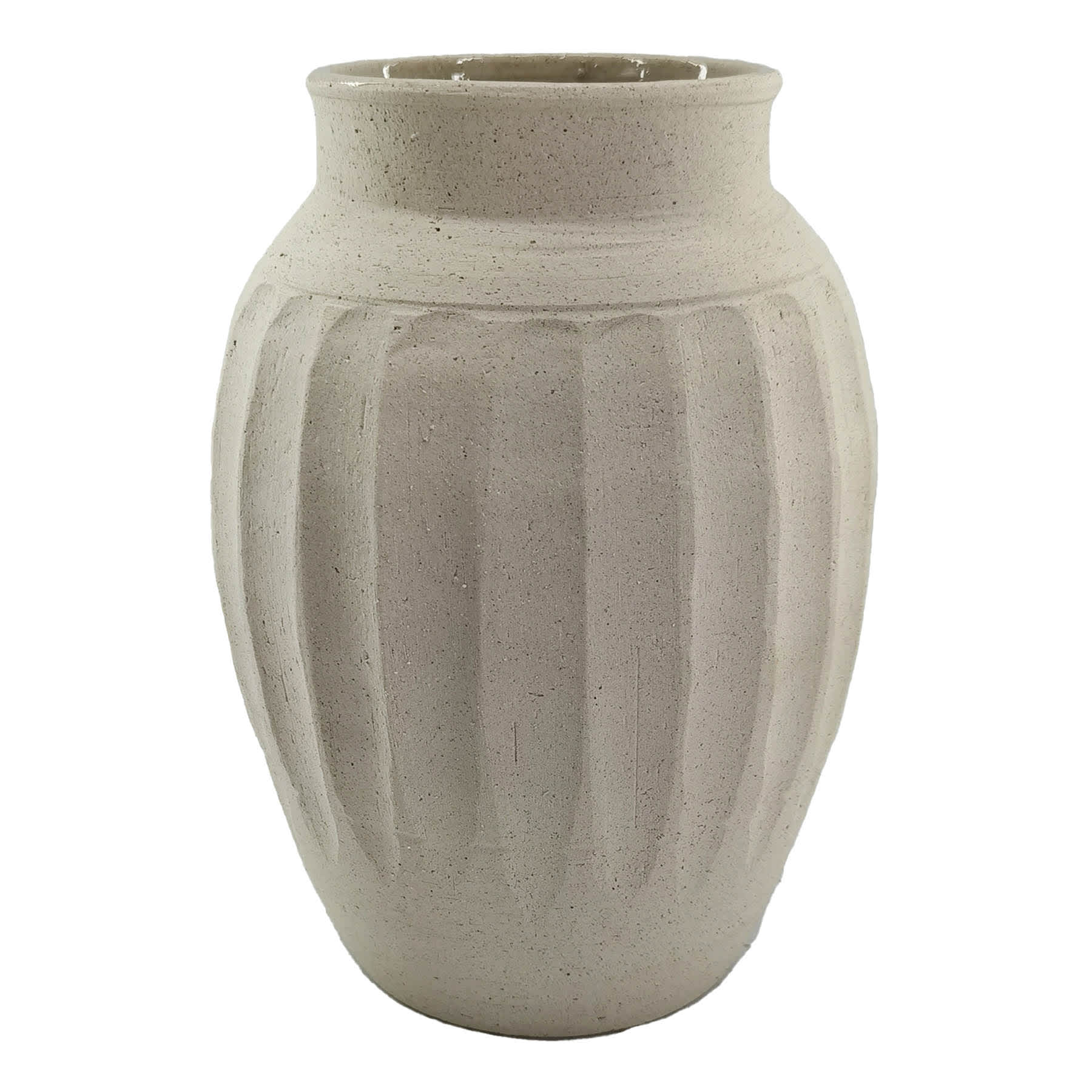 Vertical Natural Textured Pot, 12.5"