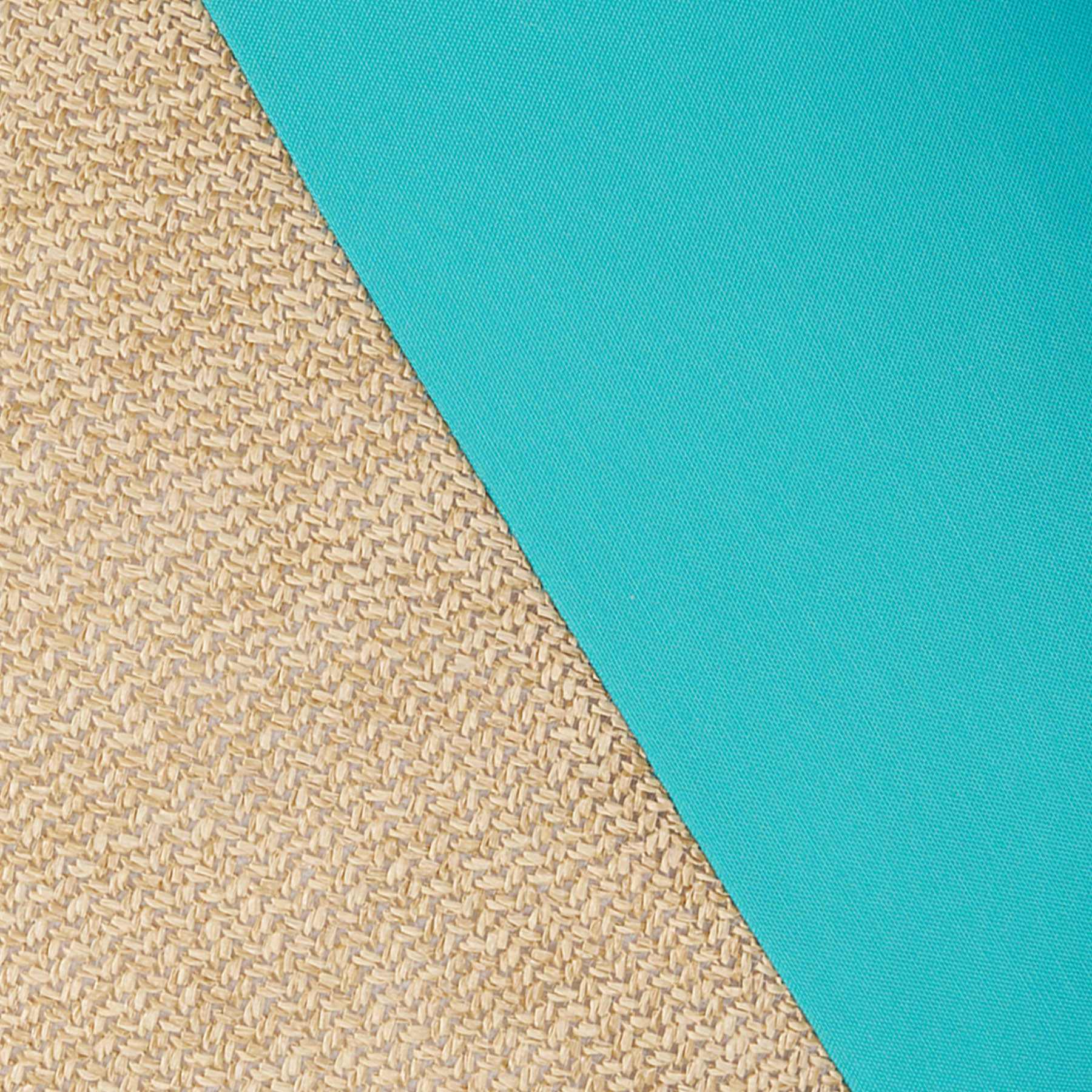 Turquoise Color Block Square Outdoor Throw Pillow, 18"