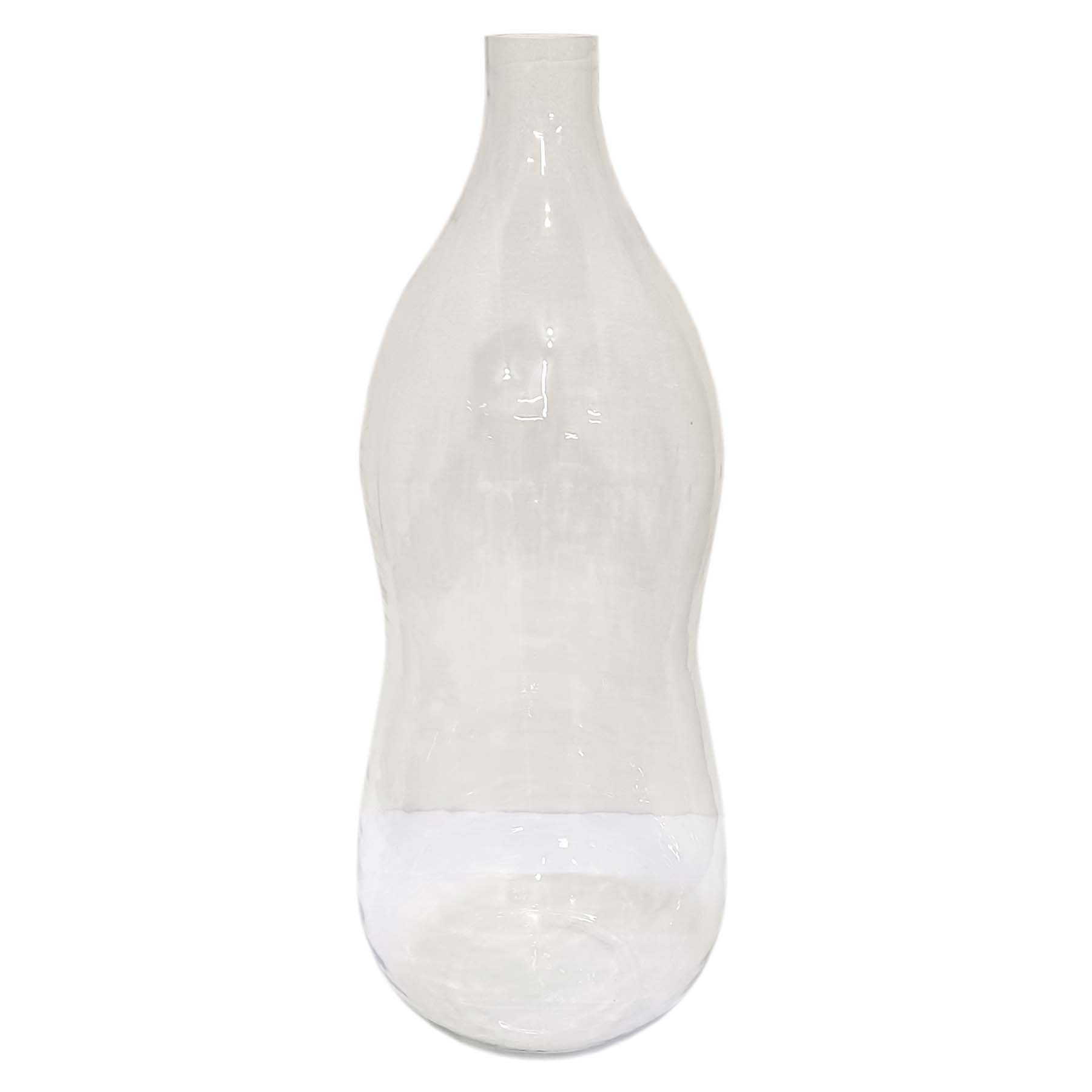 Clear Glass Oversize Bottle Vase, 29"