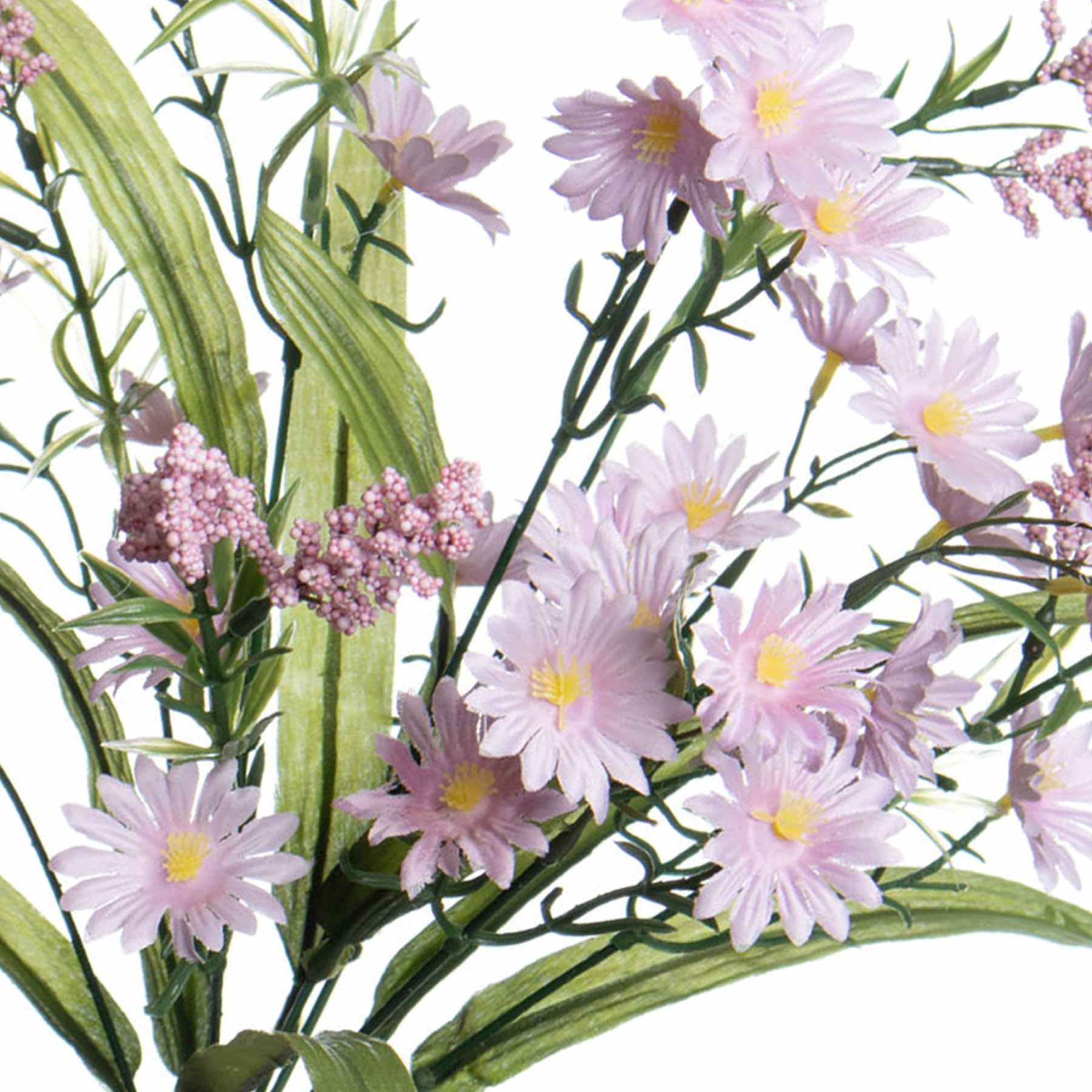Purple Daisy & Heather Bush, 19"