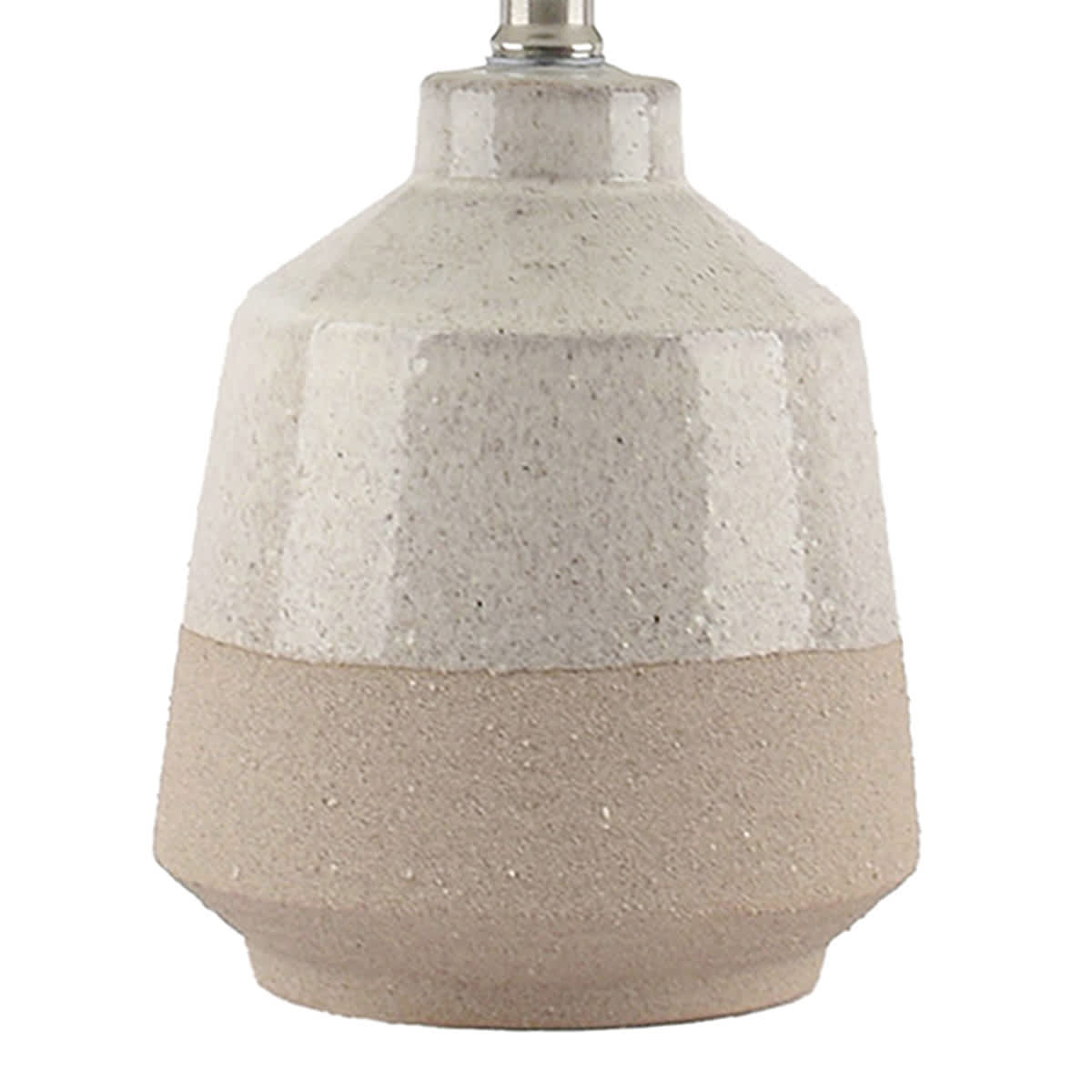 Ty Pennington Two-Toned Natural Small Table Lamp with Shade, 18.5"
