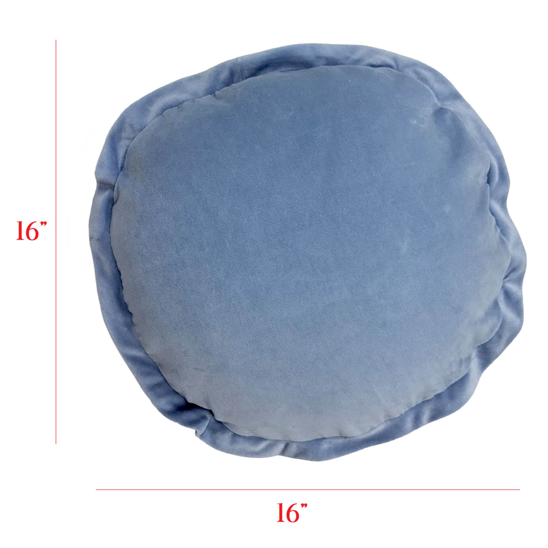 Providence Blue Round Throw Pillow with Flange, 16"