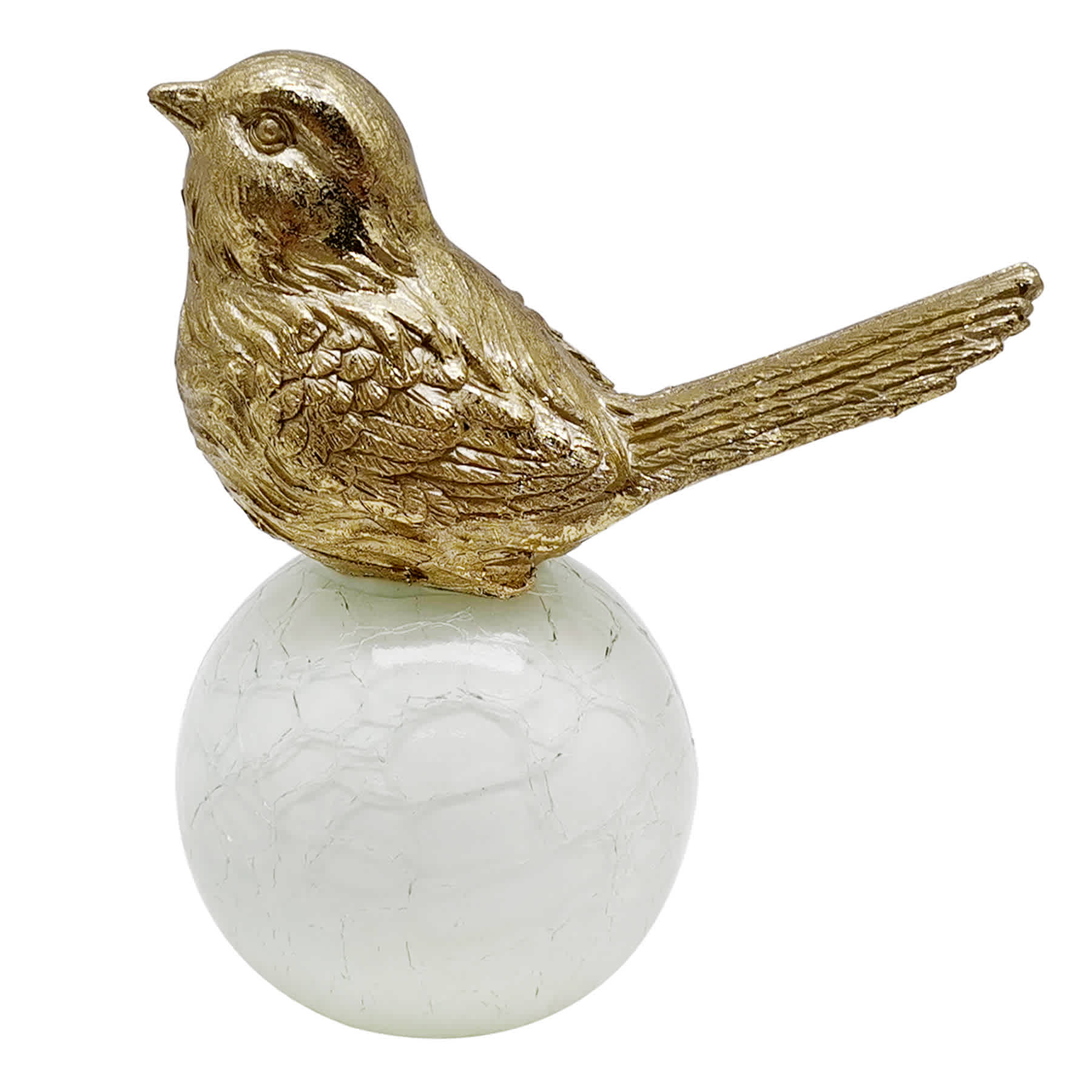 Providence Gold Bird Figurine on Globe, 6"