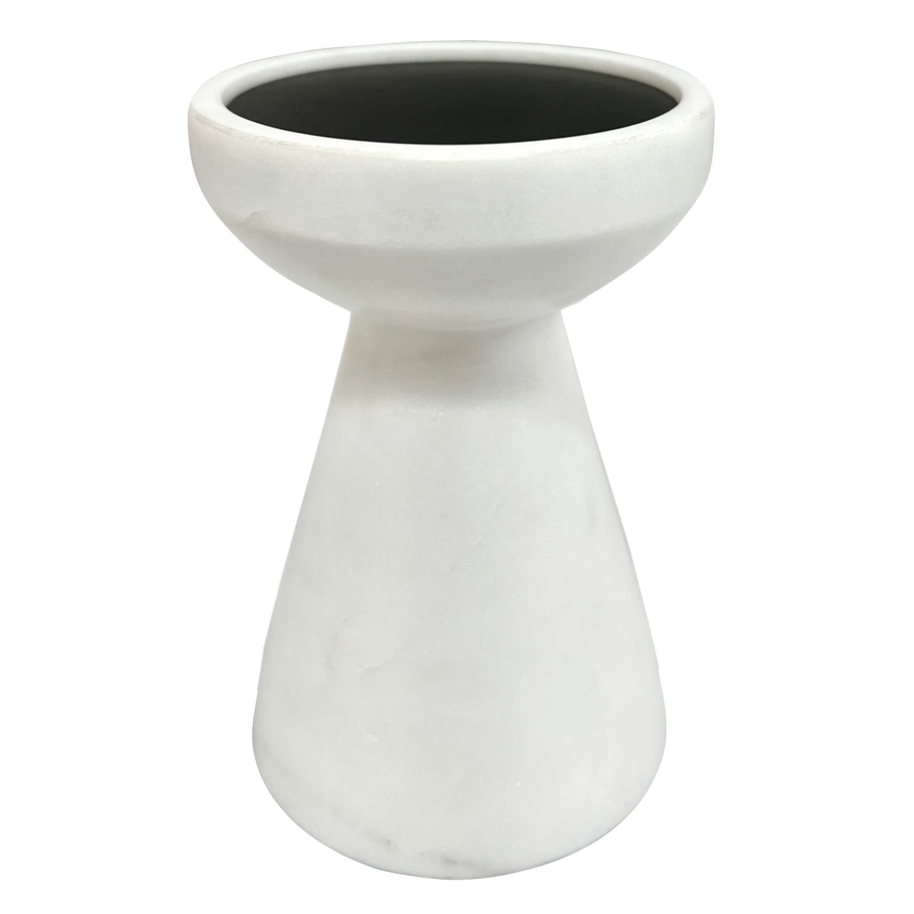 Crosby St. White Marble Pillar Candle Holder, 5"